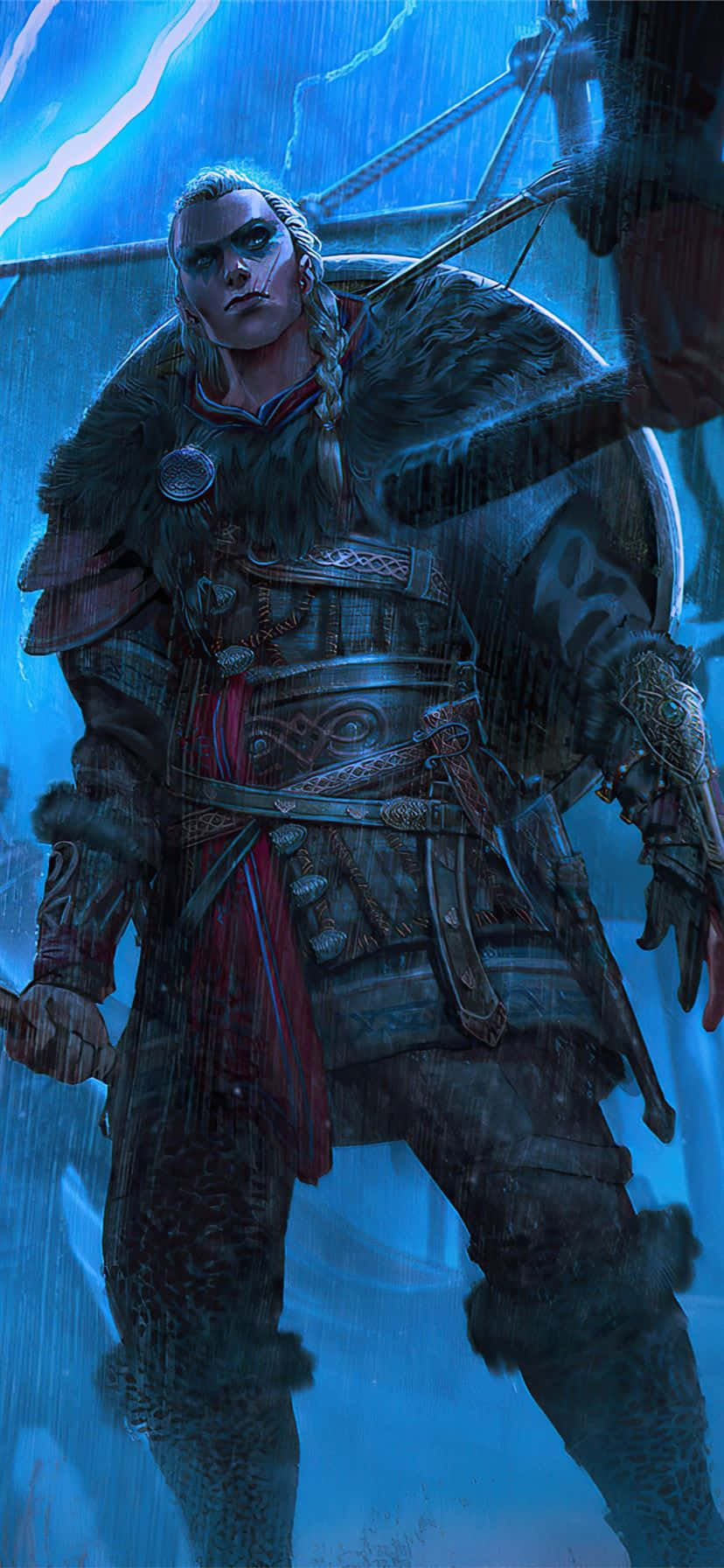วอลเปเปอร์ Android Assassin's Creed Valhalla ยืนเดี่ยว วอลเปเปอร์