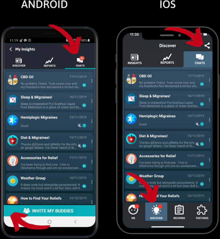 เปรียบเทียบอินเทอร์เฟซแอประหว่าง Android และ iOS วอลเปเปอร์