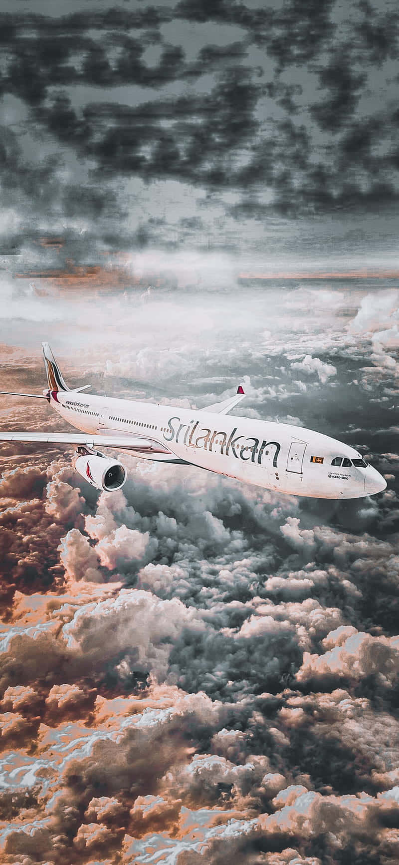 พื้นหลังเครื่องบิน Android SriLankan Airlines วอลเปเปอร์
