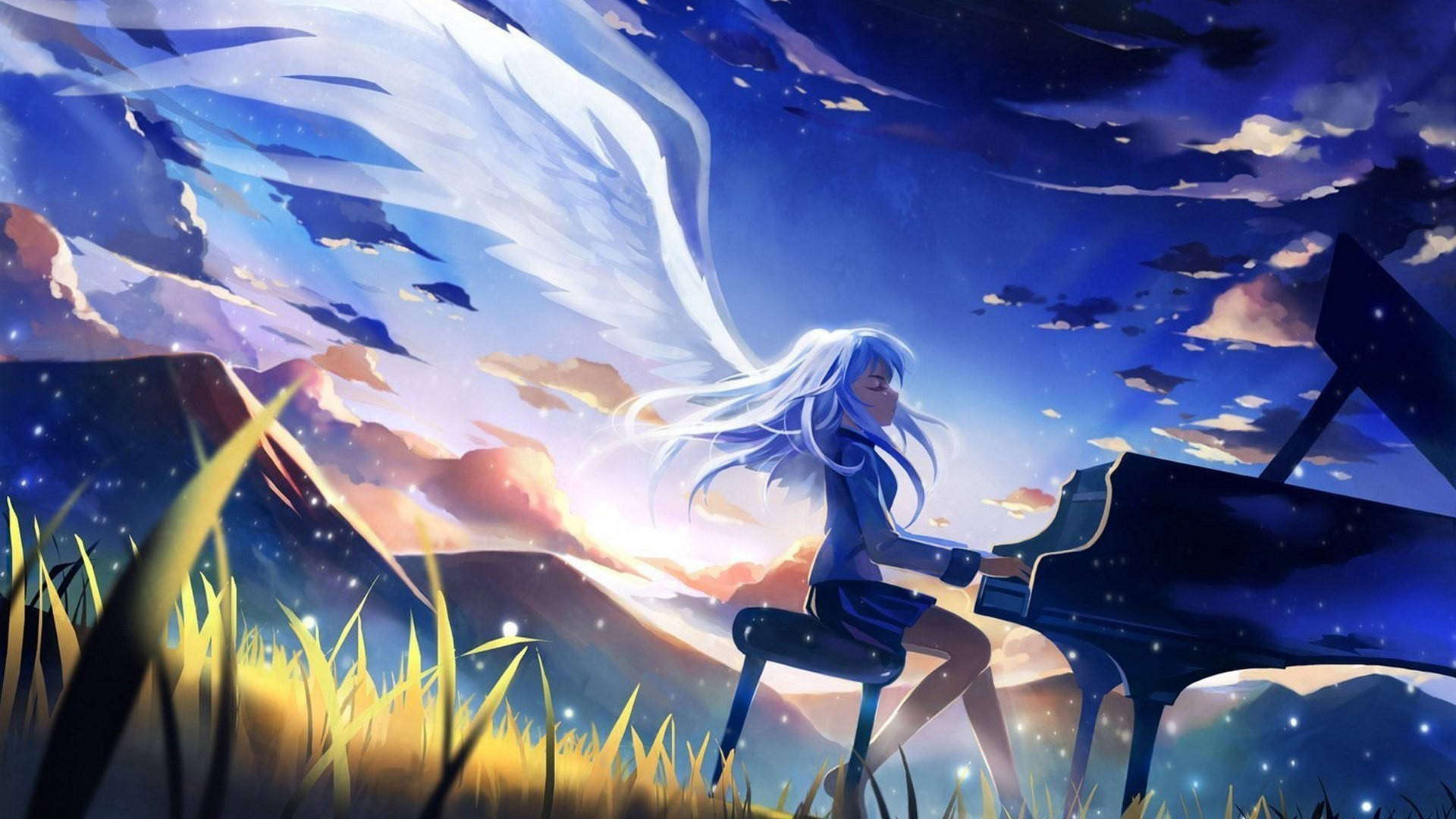 ตัวละครอนิเมะ Angel Beats! วอลเปเปอร์