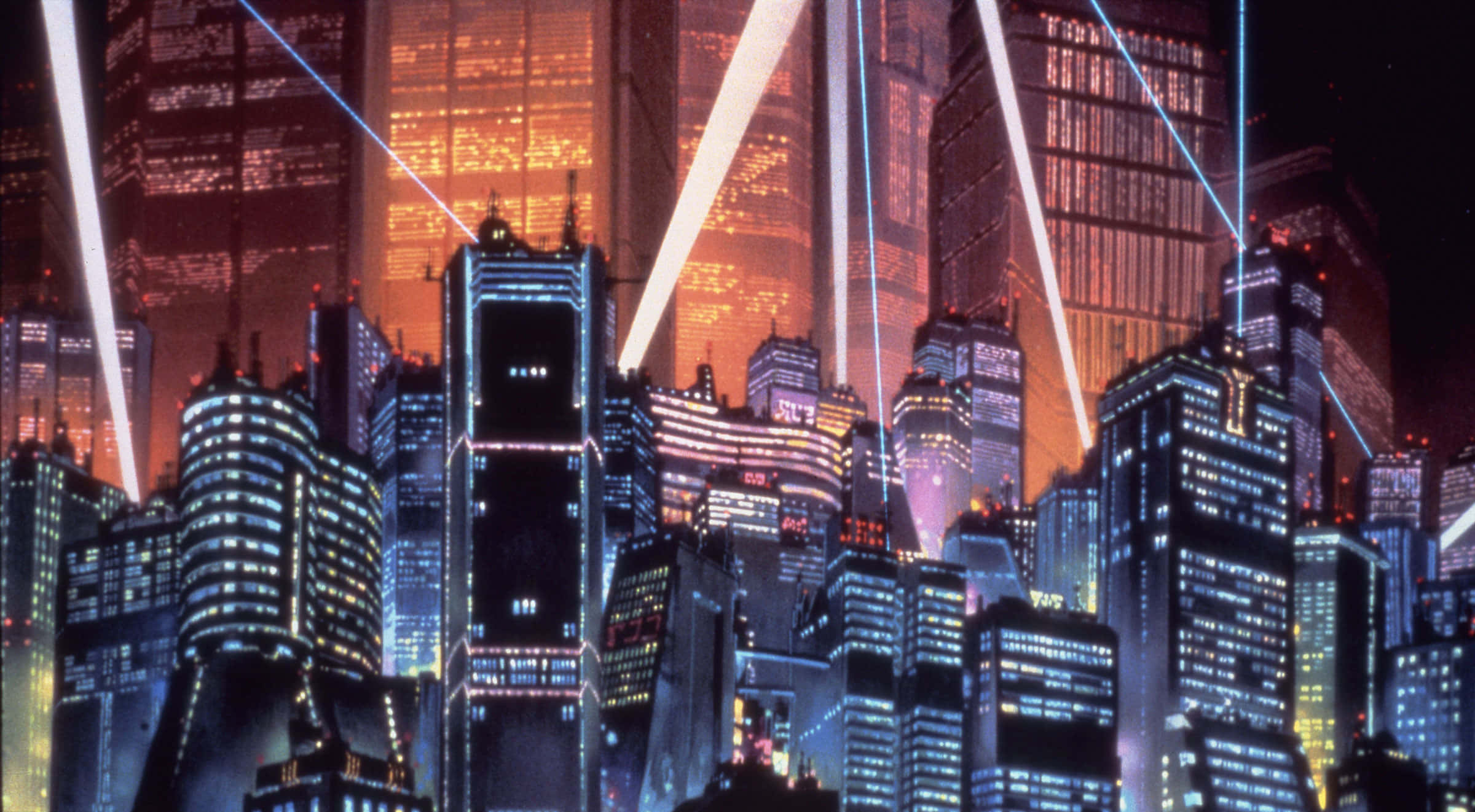 สำรวจทิวทัศนเมืองอันมีชีวิตชีวาของ Anime City วอลเปเปอร์
