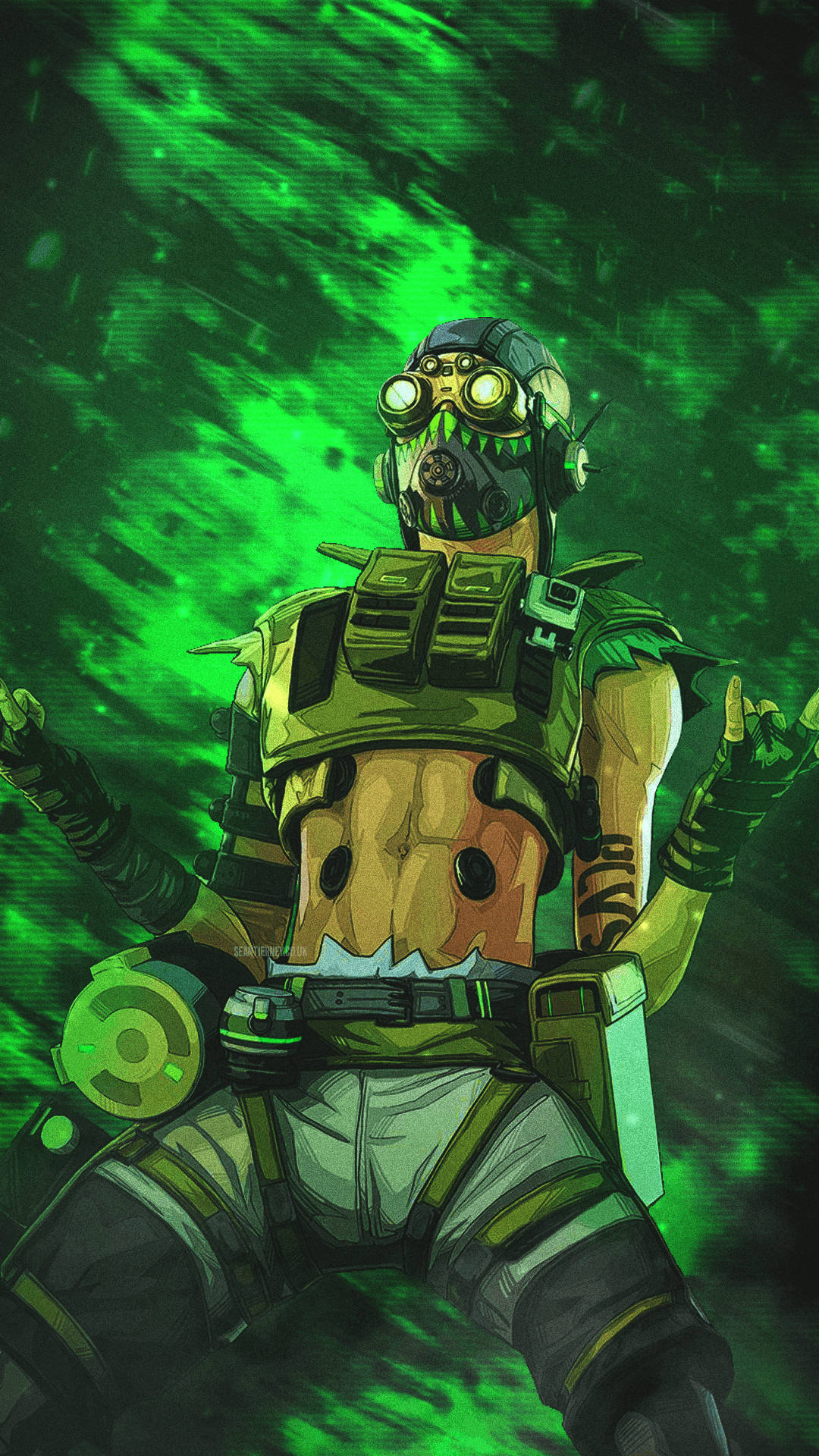 Apex Legends Octane ธีมสีเขียว วอลเปเปอร์