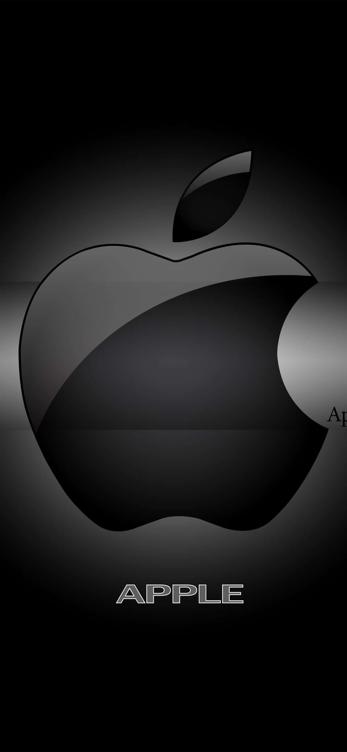 พื้นหลังโลโก้ Apple สีดำ 3D Pixel 3 วอลเปเปอร์