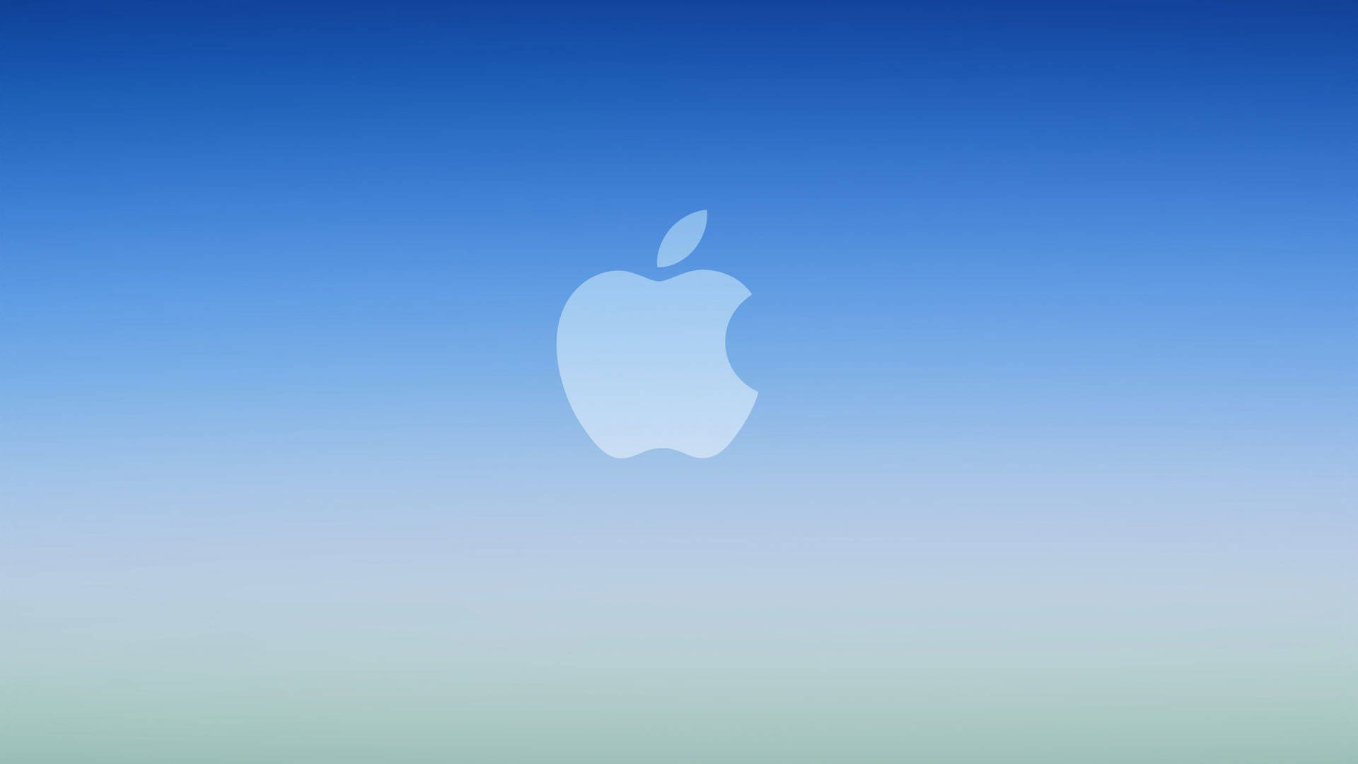 พื้นหลังเกรเดียนท์สีฟ้าเท่ห์พร้อมโลโก้ Apple วอลเปเปอร์