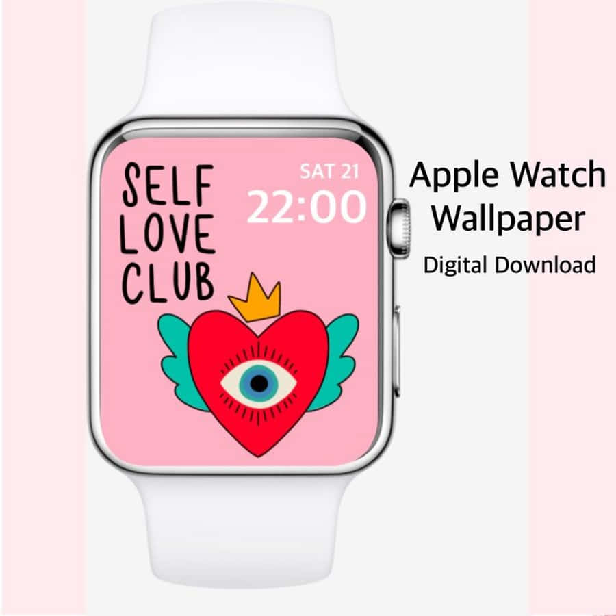 หน้าปัดนาฬิกา Apple น่ารักรูปหัวใจ วอลเปเปอร์