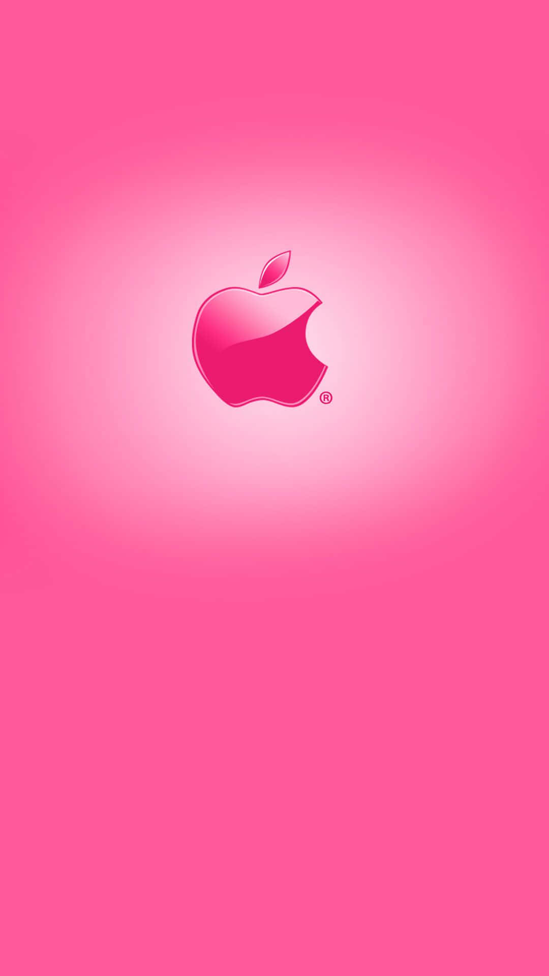 โลโก้ Apple สีชมพูเงา HD iPhone วอลเปเปอร์