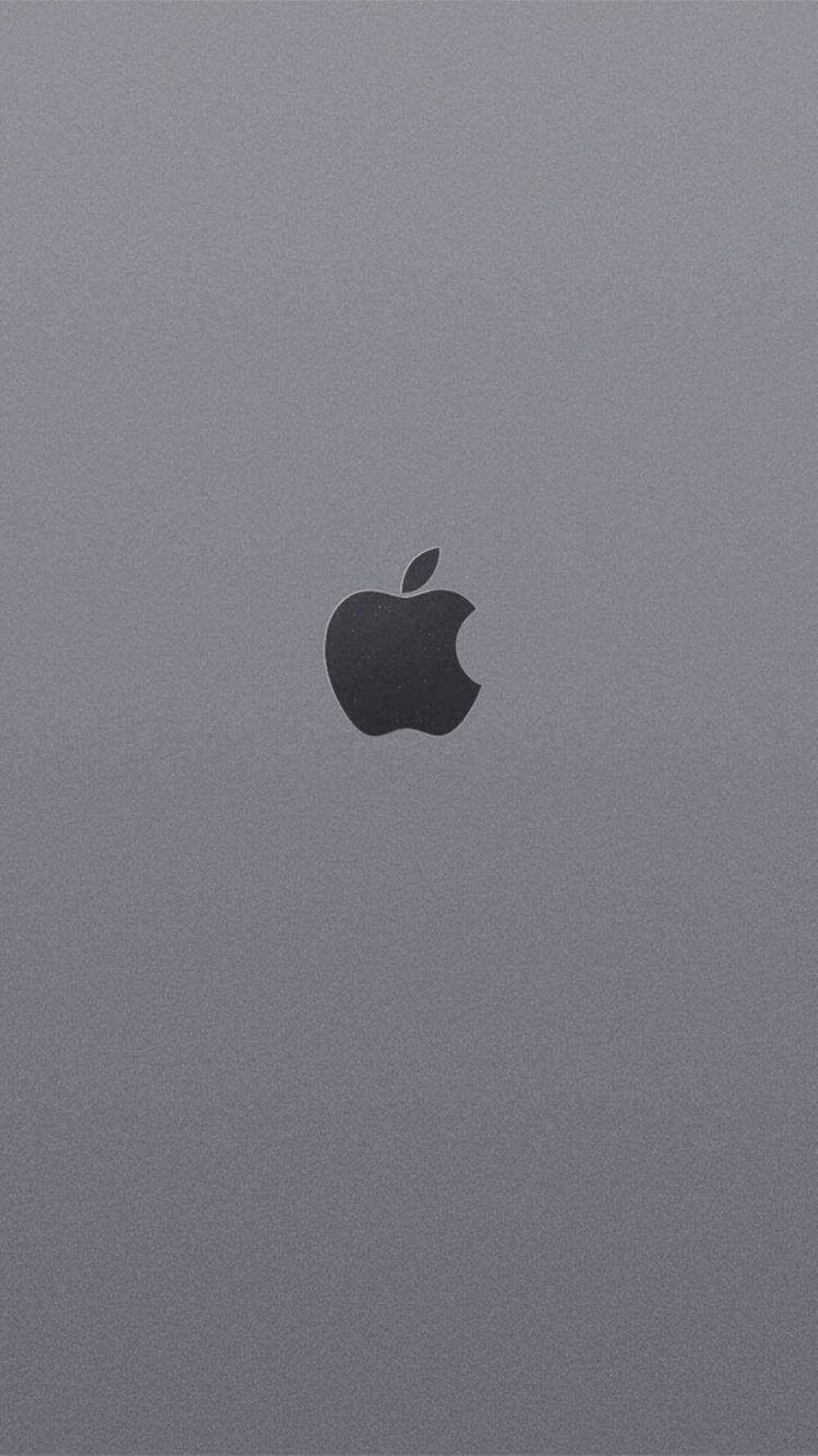 โลโก้ Apple สีเทาบนพื้นหลัง iPhone วอลเปเปอร์
