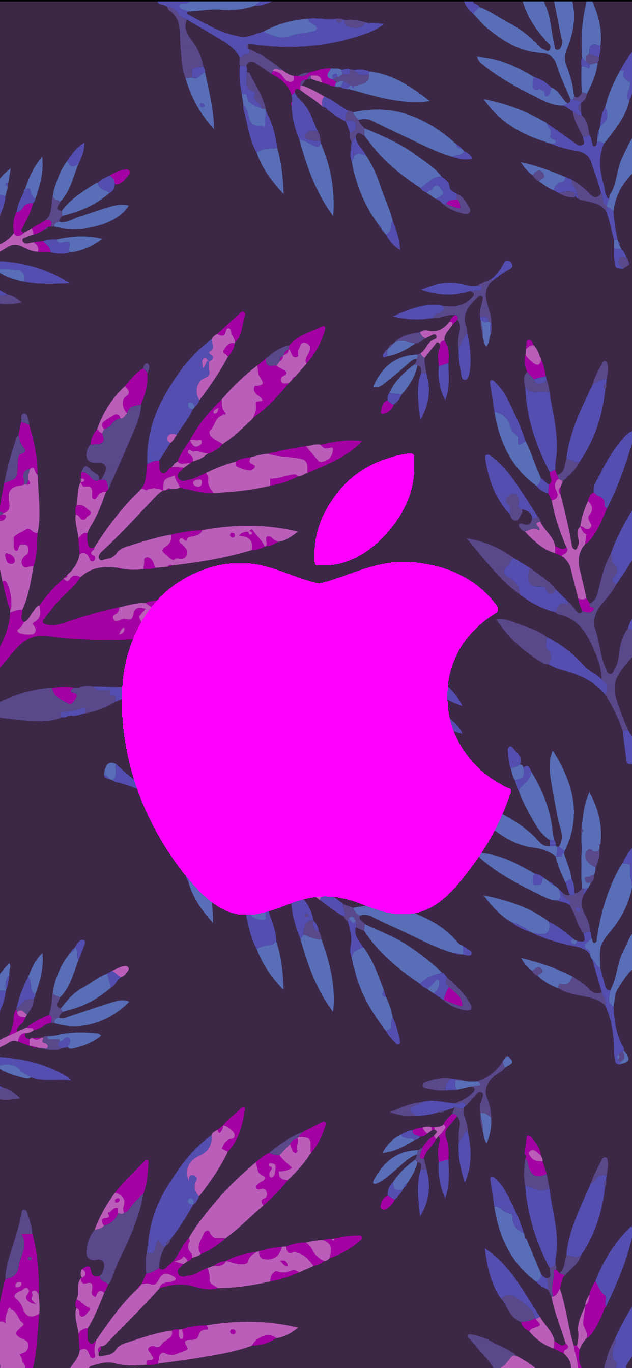 โลโก้ Apple สีม่วงใหญ่ iPhone HD สุดอึ้ง วอลเปเปอร์