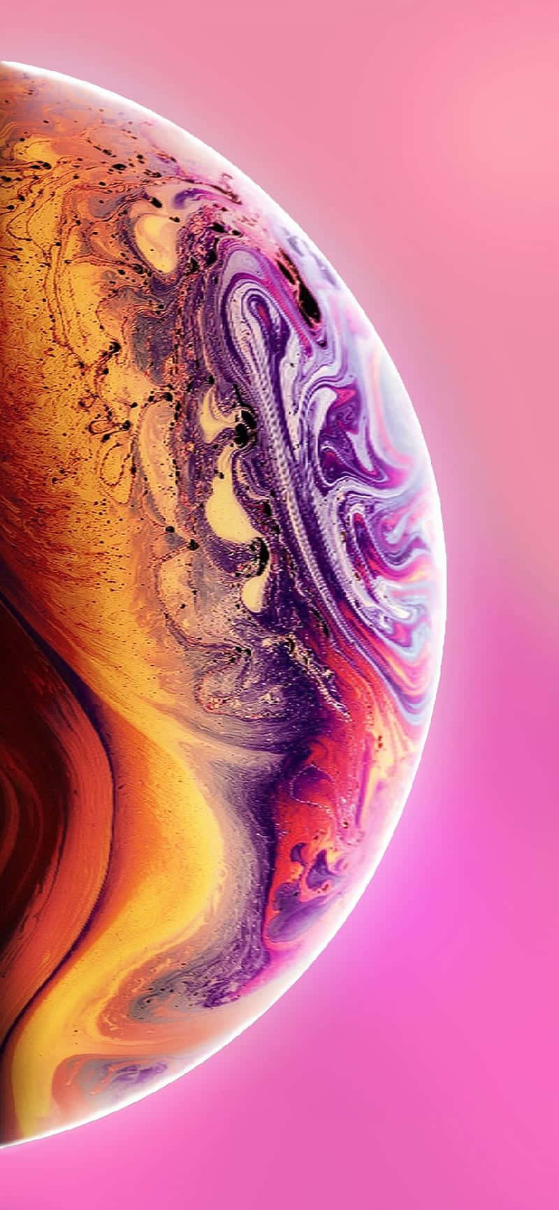 Apple iPhone X สีม่วงดาวเคราะห์ วอลเปเปอร์