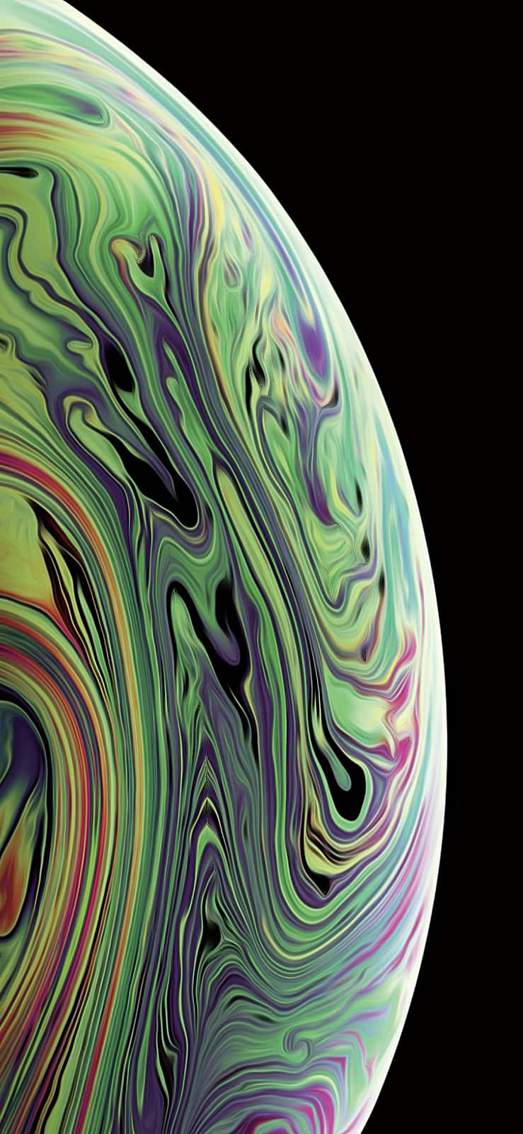 ภาพพื้นหลังดาวเคราะห์หลากสีสันโดดเด่นบน Apple iPhone X MAX วอลเปเปอร์
