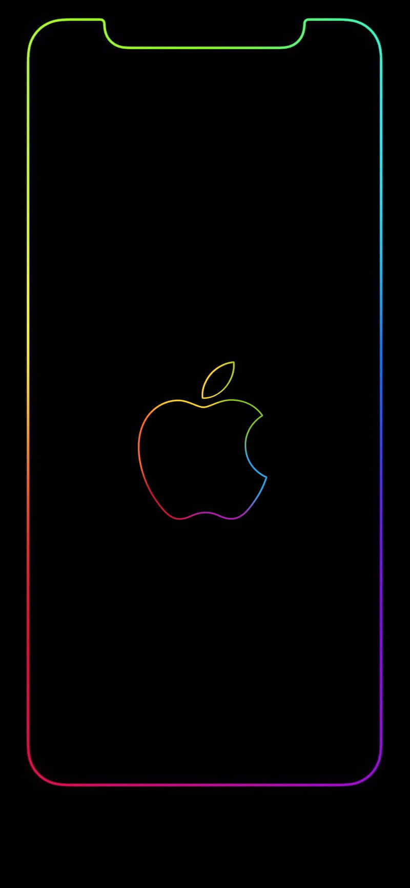 โลโก้เนออน Apple iPhone X วอลเปเปอร์
