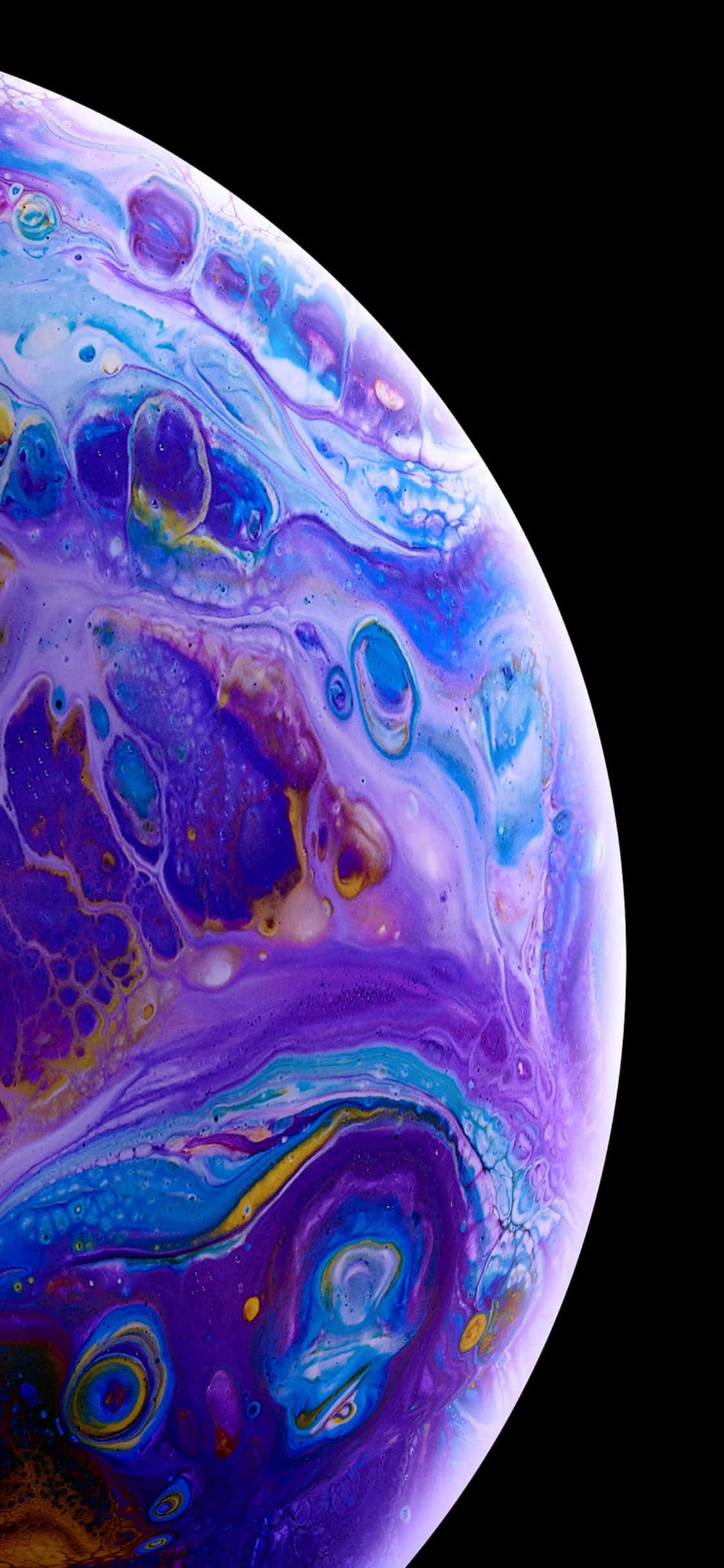 Apple iPhone XS ฟองน้ำเงินม่วง วอลเปเปอร์