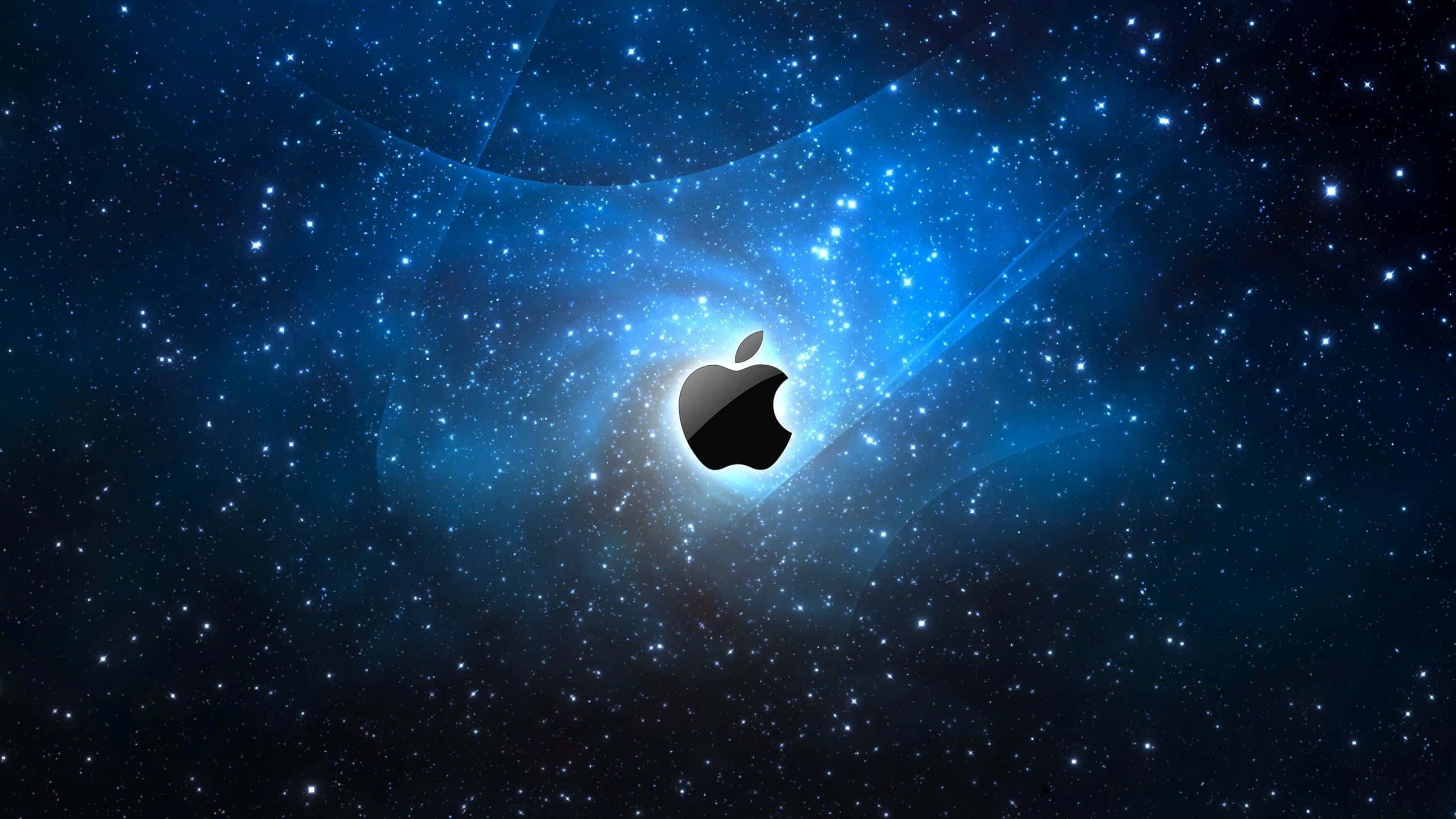 Apple Mac เดสก์ท็อปกาแล็กซีสีฟ้า วอลเปเปอร์