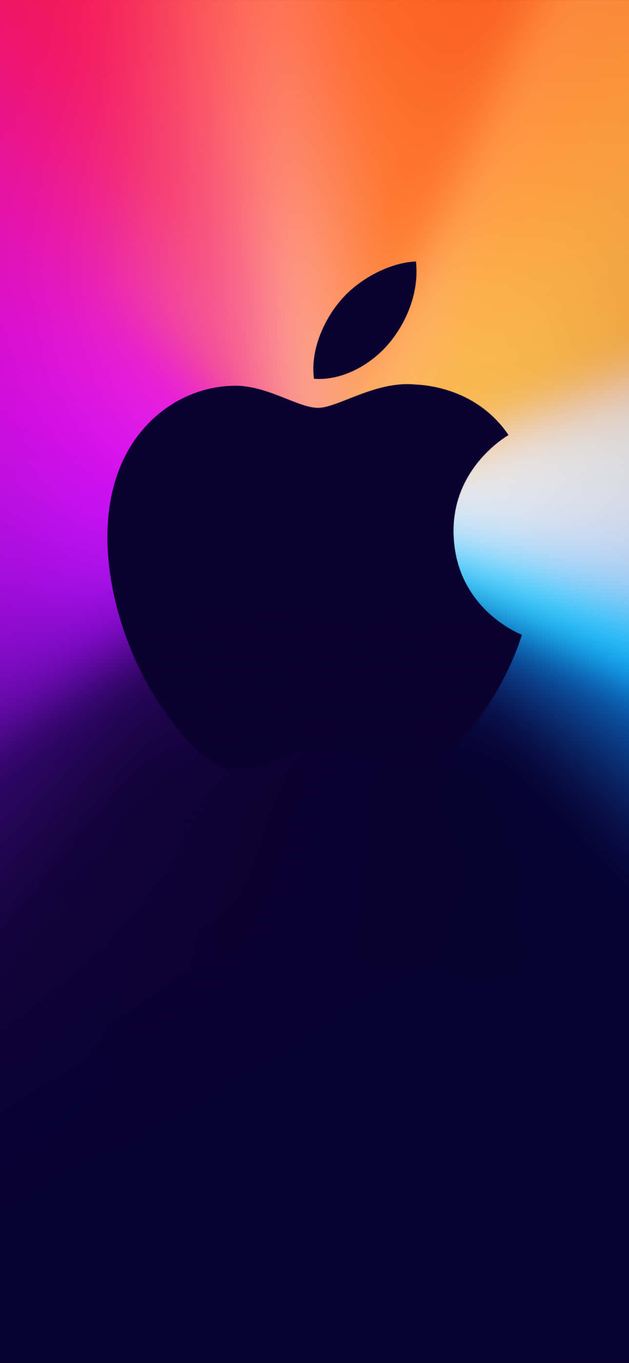 พื้นหลังสีน้ำเงินเข้มโลโก้ Apple สำหรับ Pixel 3 วอลเปเปอร์