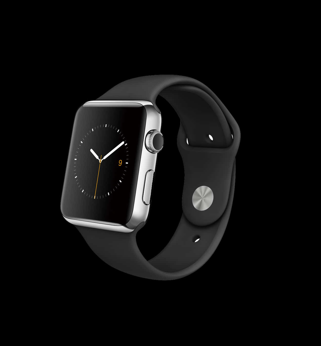 นาฬิกา Apple Watch แสดงบนพื้นหลังสีดำ วอลเปเปอร์
