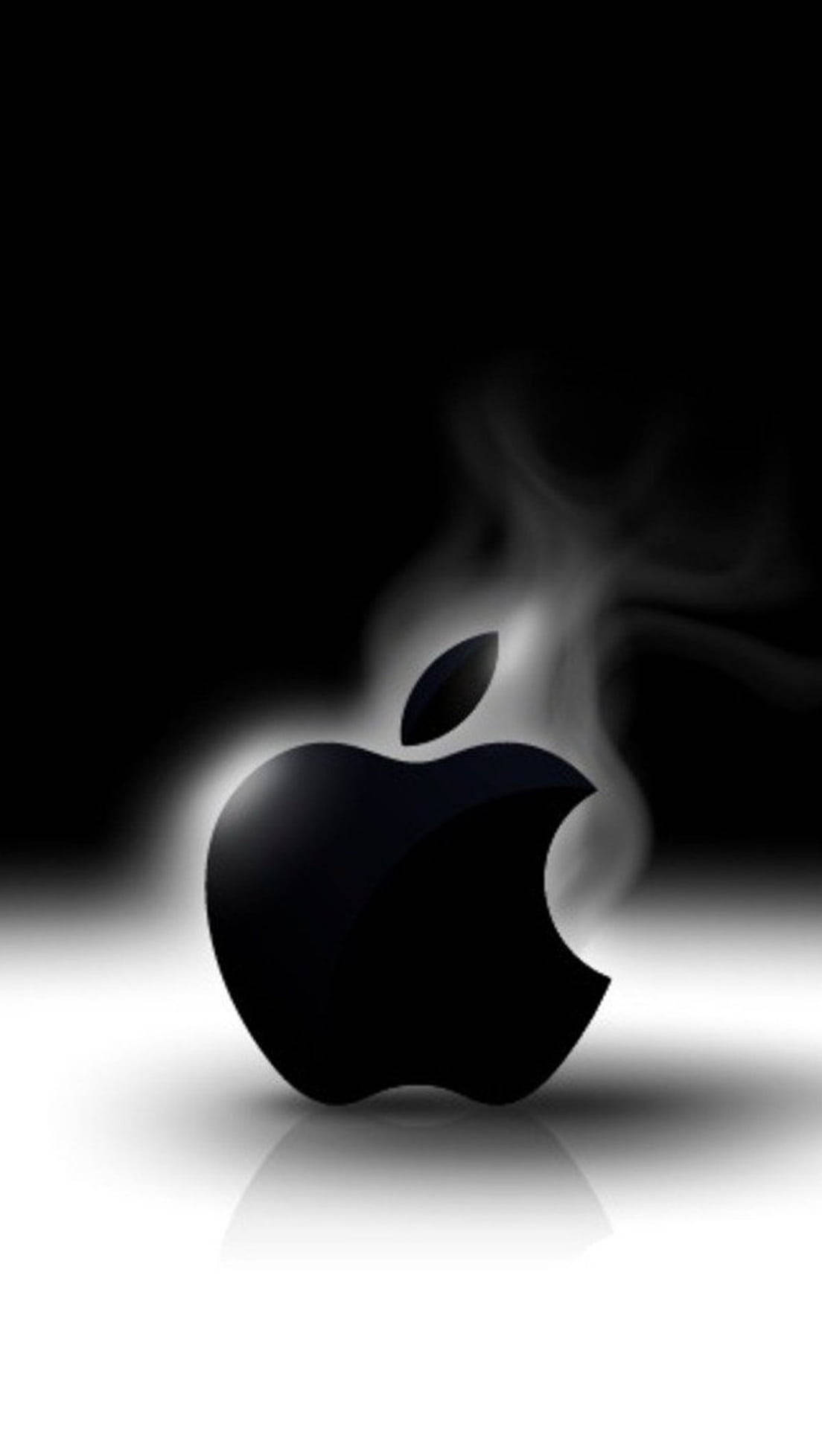 Apple สีดำสไตล์ 3D ควัน Full HD วอลเปเปอร์