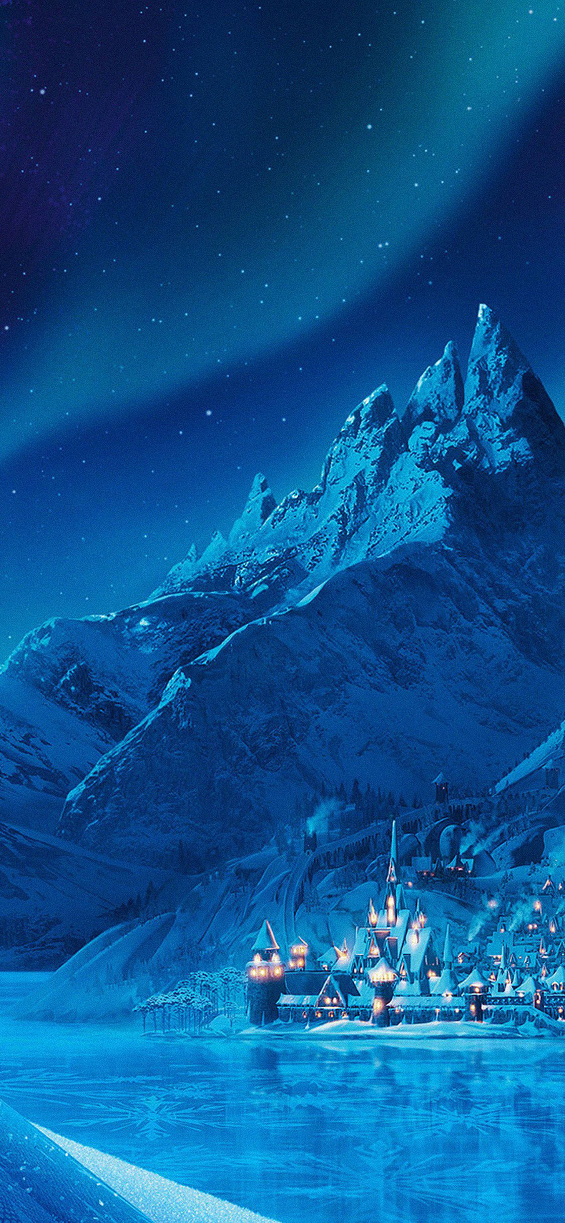 ภูเขาปราสาทน้ำแข็ง Arendelle วอลเปเปอร์