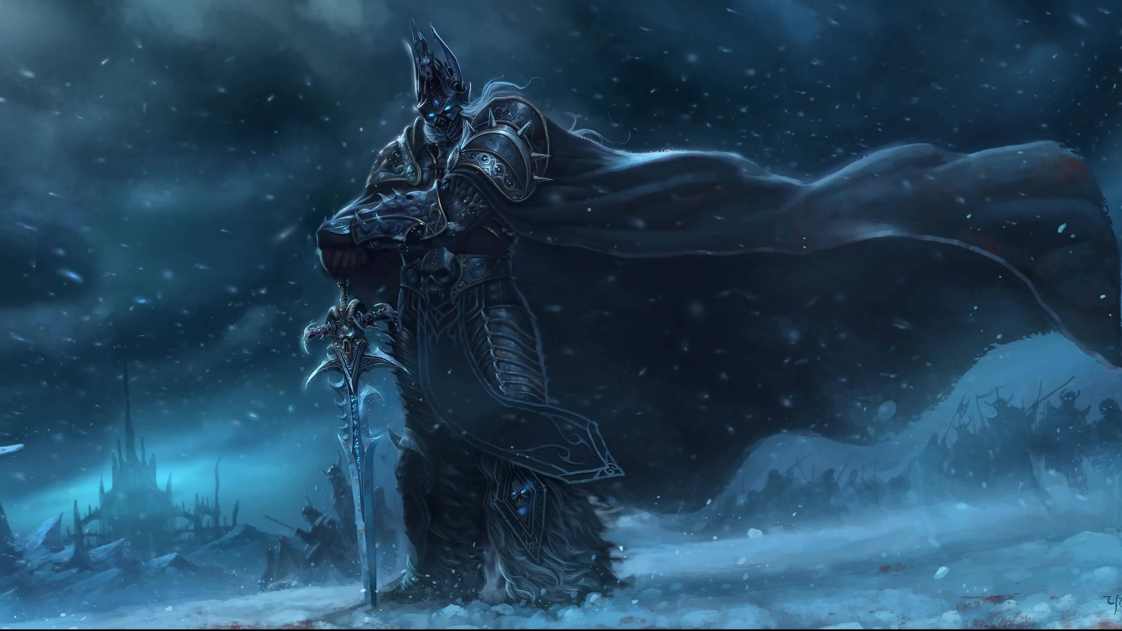 วอลเปเปอร์เคลื่อนไหว Arthas Menethil ความละเอียด 4K สำหรับเดสก์ท็อป วอลเปเปอร์