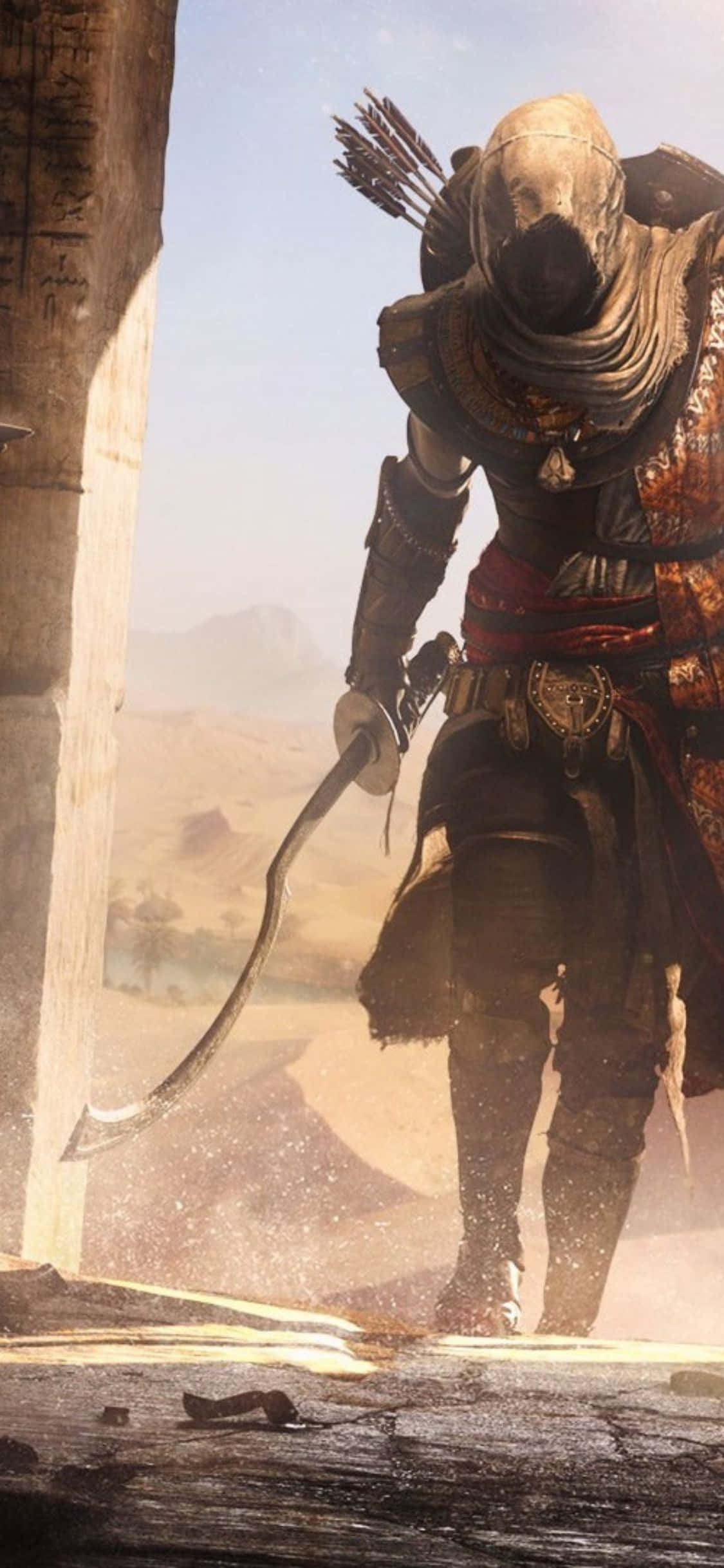 ก้าวสู่การผจญภัยสุดท้าทายครั้งใหม่กับ Assassin's Creed Origins บน iPhone X วอลเปเปอร์