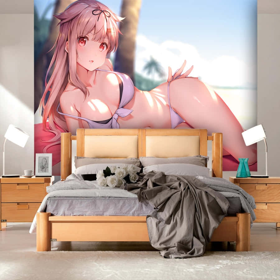 โปสเตอร์สาวอนิเมะสุดเซ็กซี่ Astolfo ในชุดบิกินี่ วอลเปเปอร์