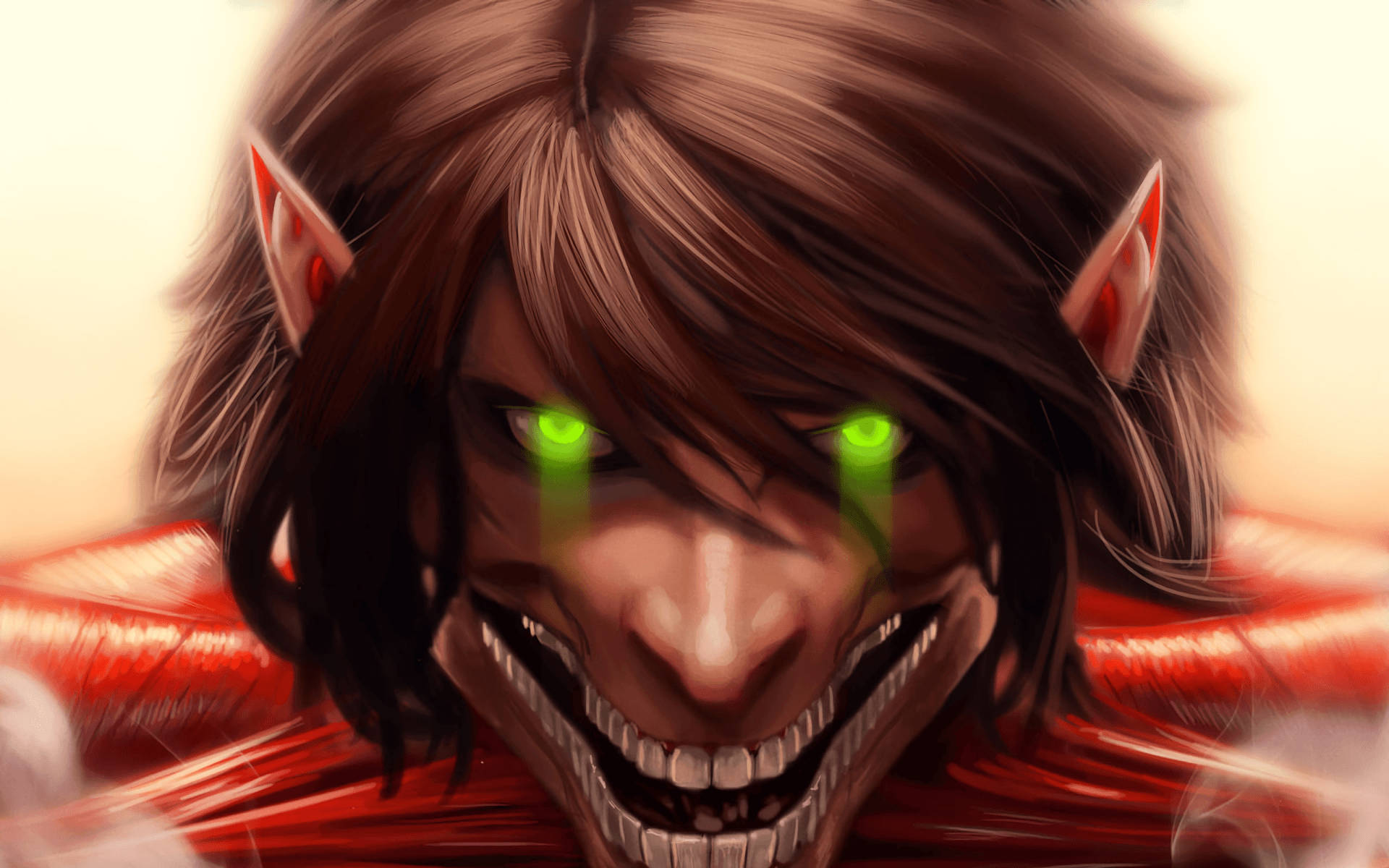 ไททันเอเรนจาก Attack on Titan ยิ้มน่ากลัว วอลเปเปอร์
