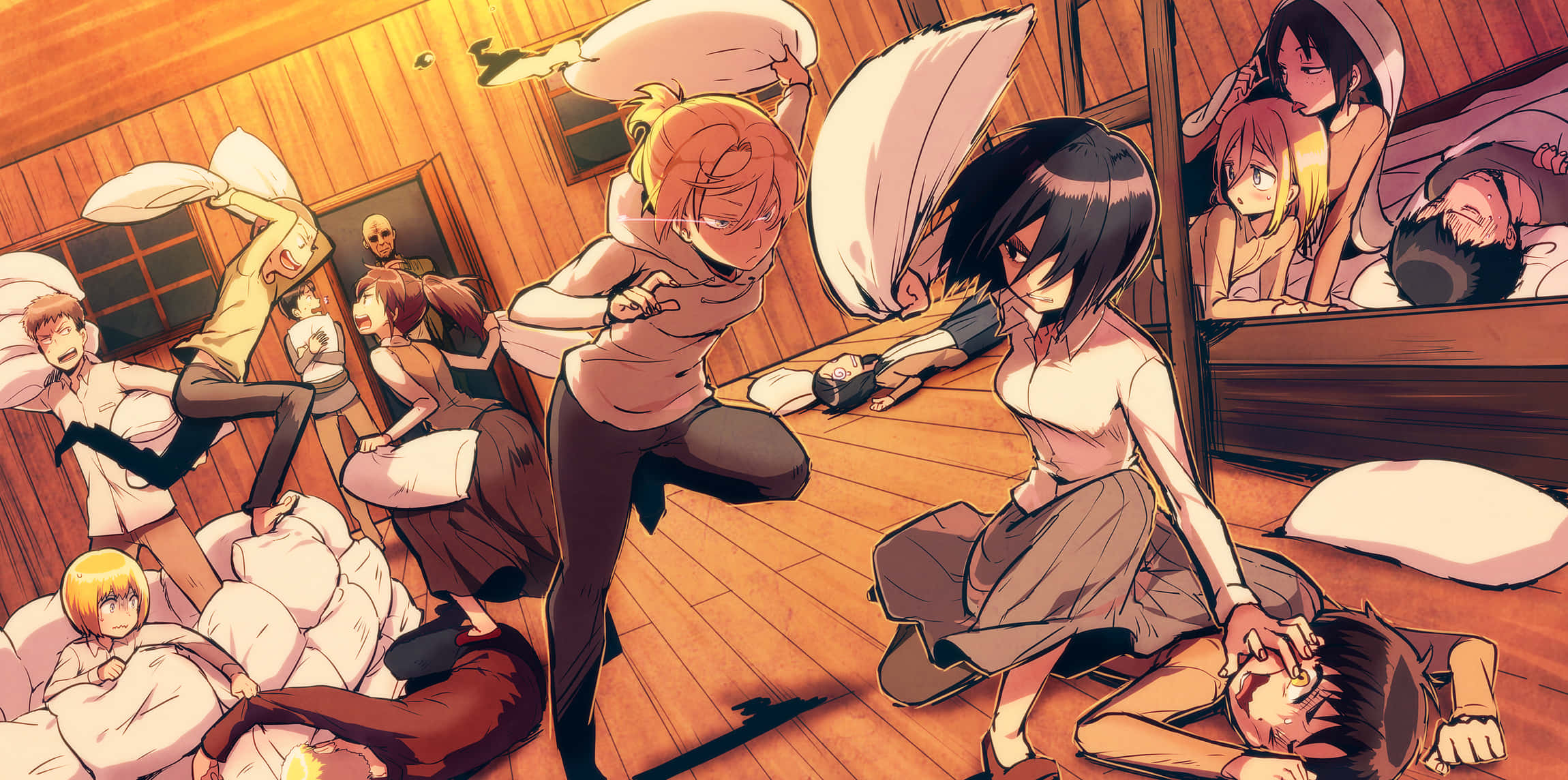 มนุษย์ปะทะไททันใน Attack On Titan วอลเปเปอร์