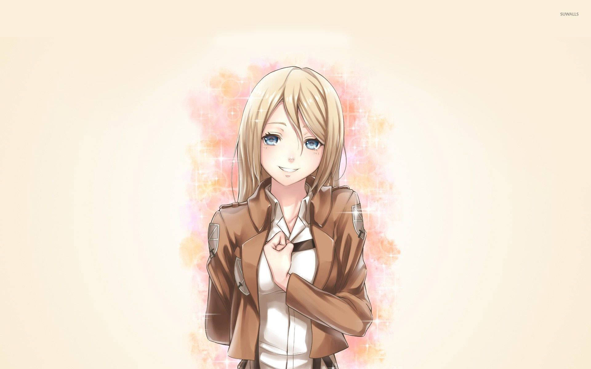 คริสตา เลนซ์แสดงพลังของเธอใน Attack On Titan วอลเปเปอร์