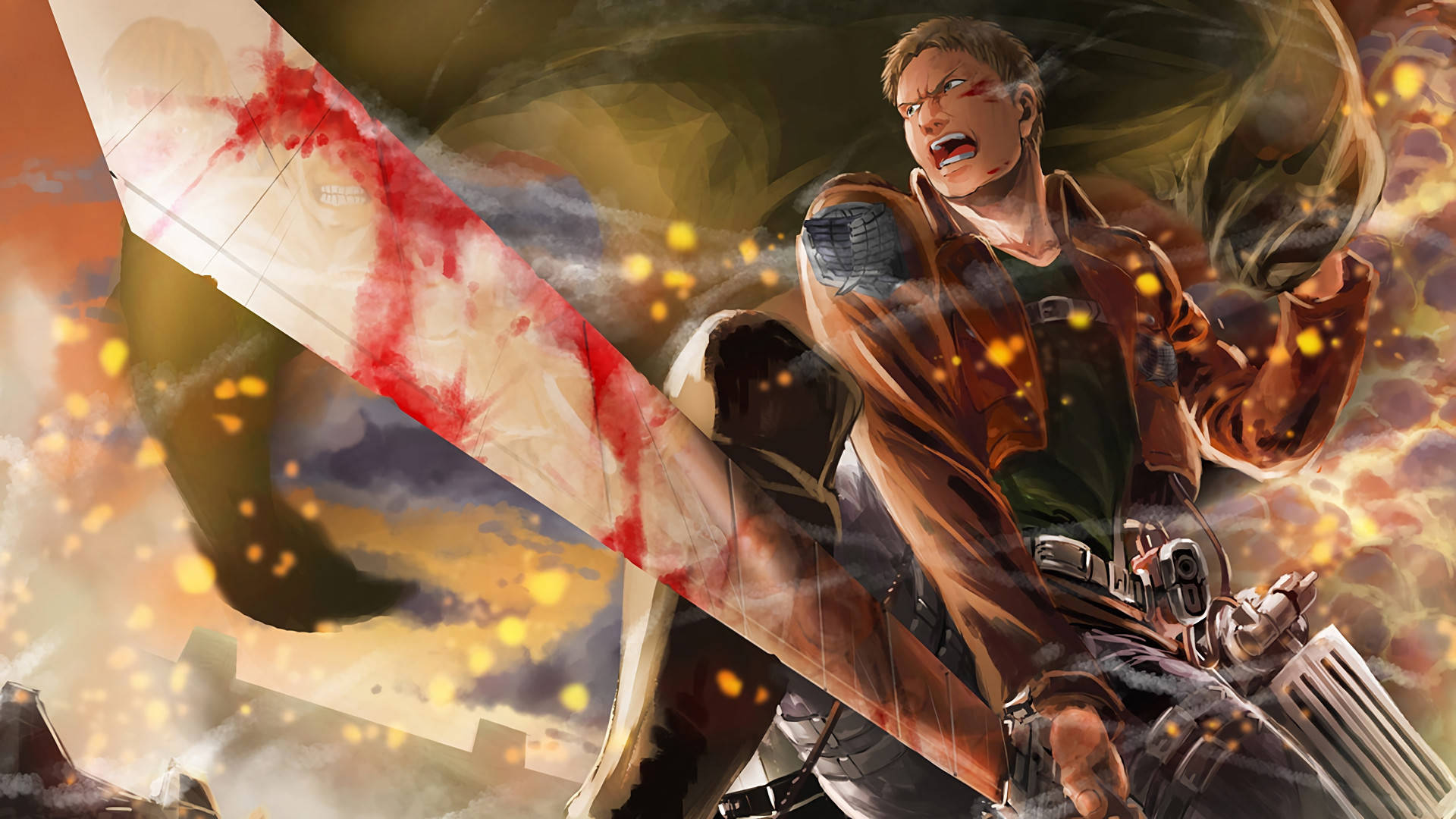 ไรเนอร์ เบราน์ ใน Attack on Titan วอลเปเปอร์