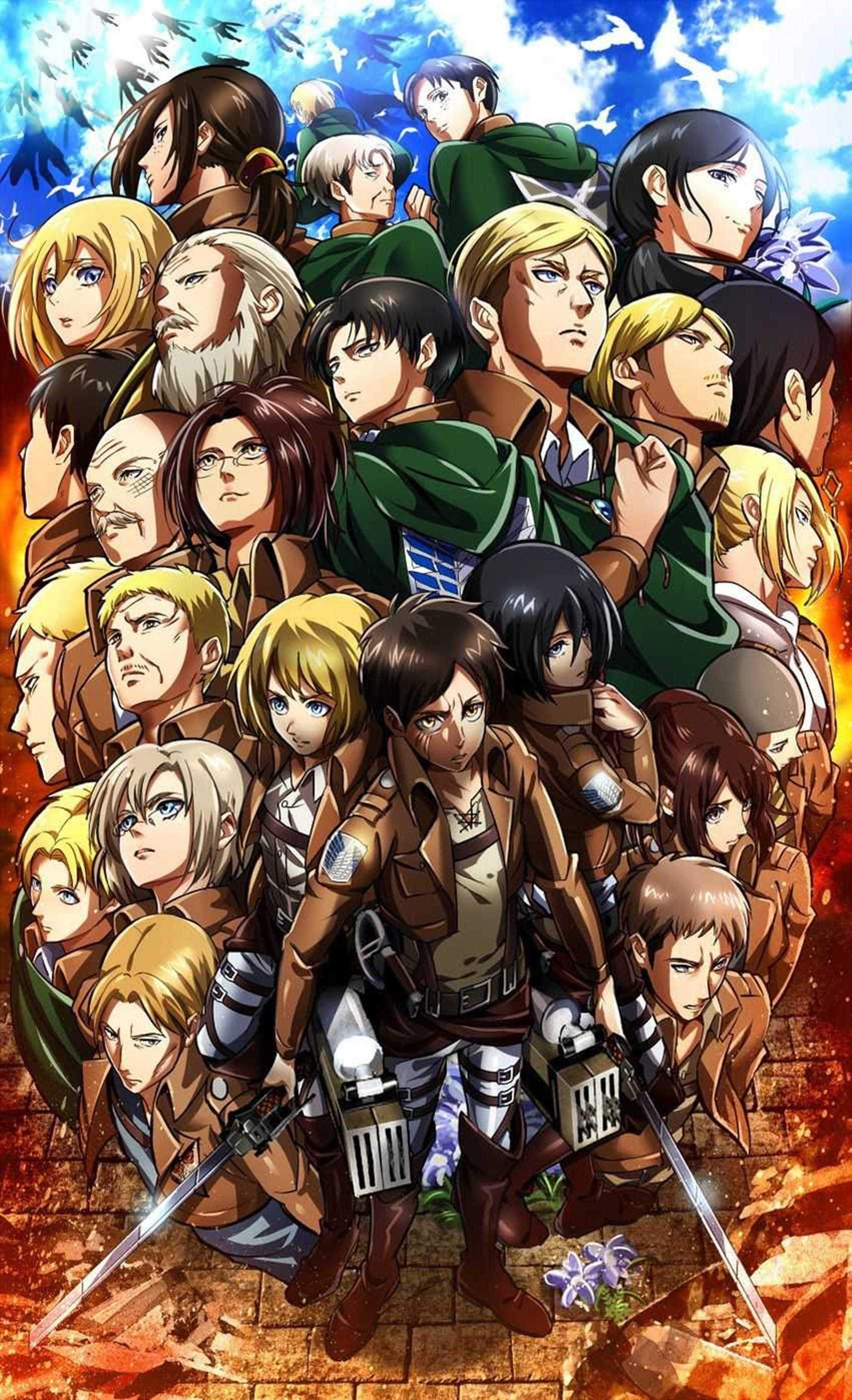 ทีมหลัก Attack On Titans 4K วอลเปเปอร์