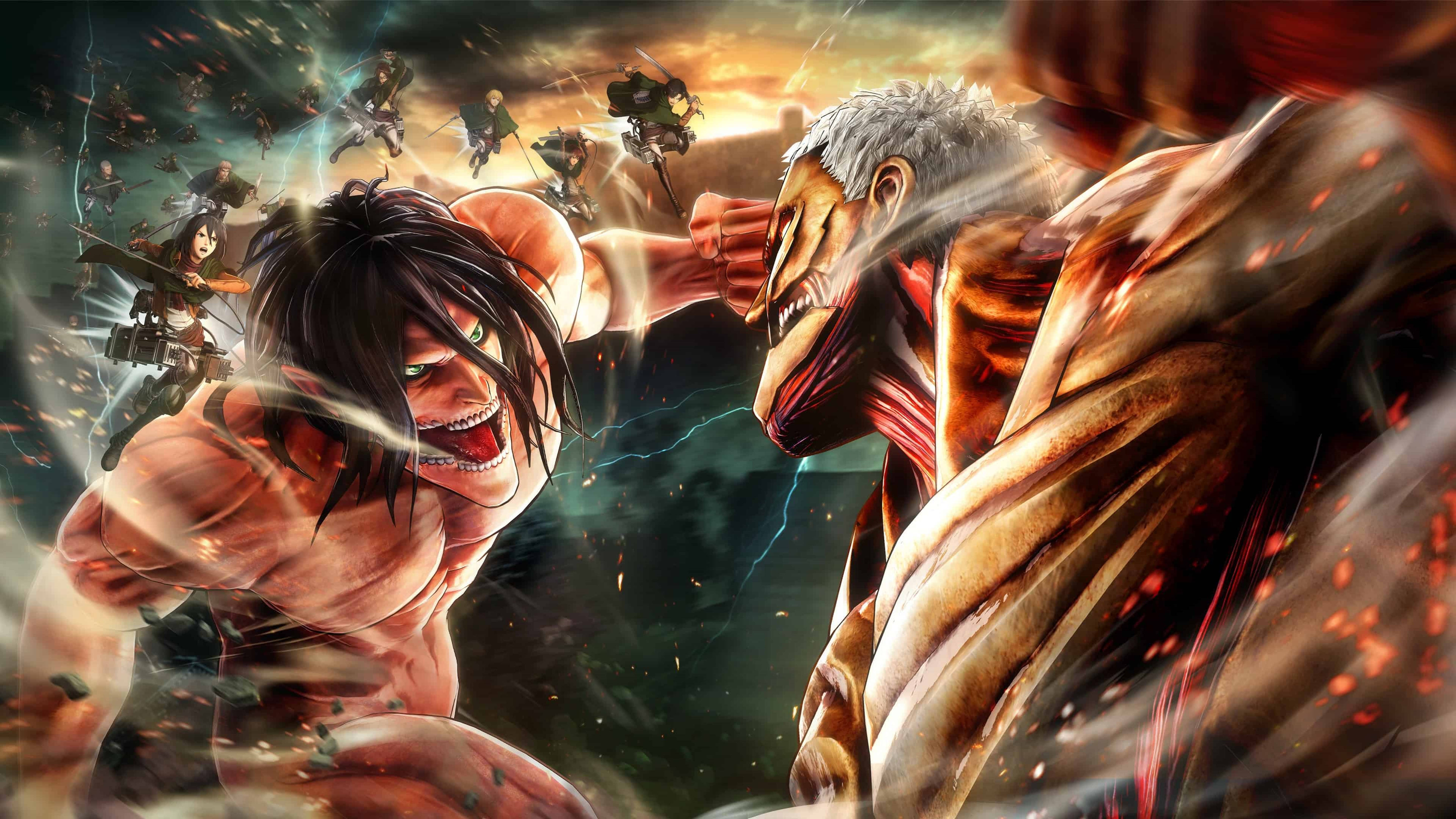 Attack On Titans 4K การต่อสู้ของไททัน วอลเปเปอร์