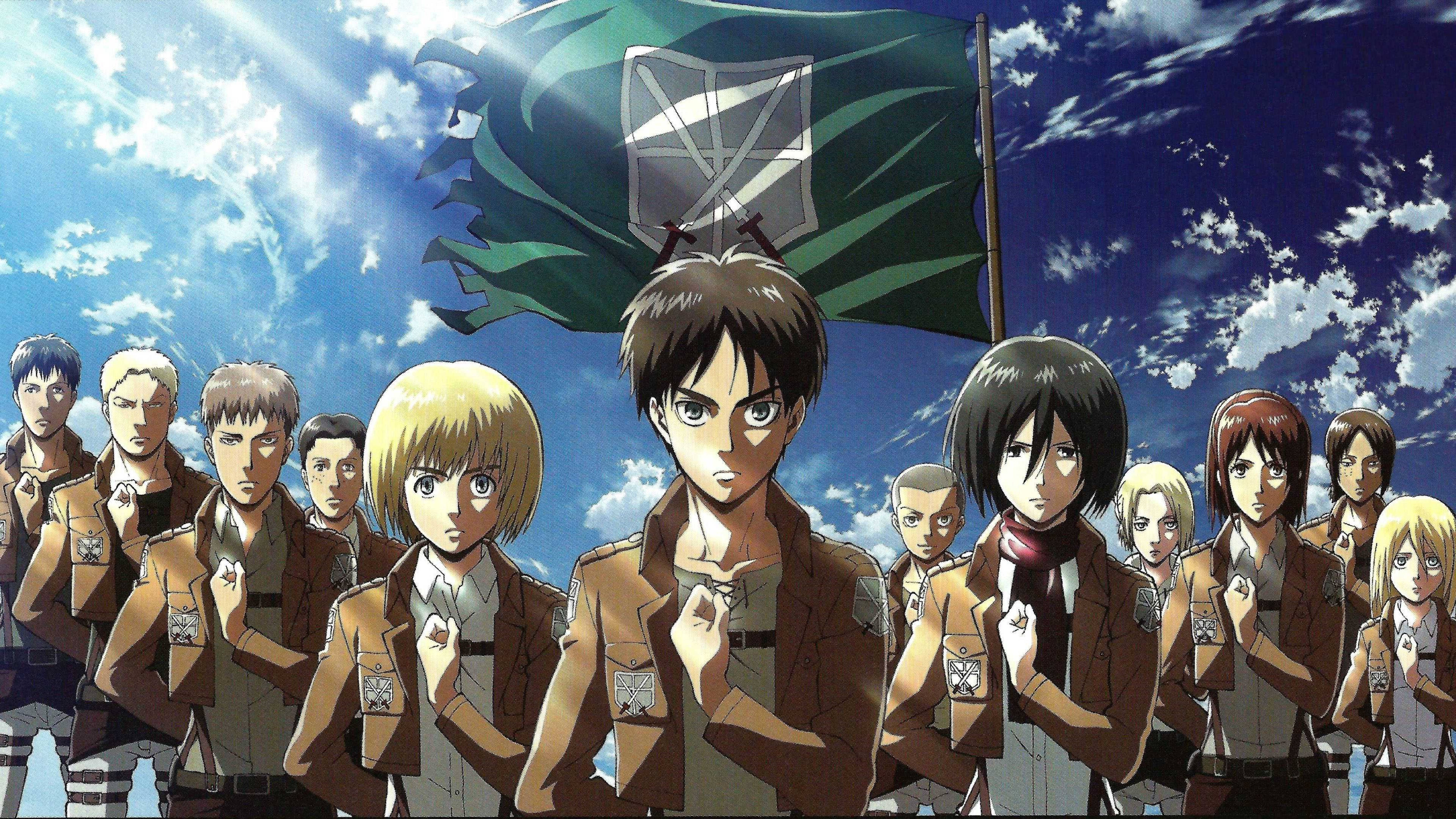 Attack on Titans 4K หน่วยกำจัดไททัน วอลเปเปอร์