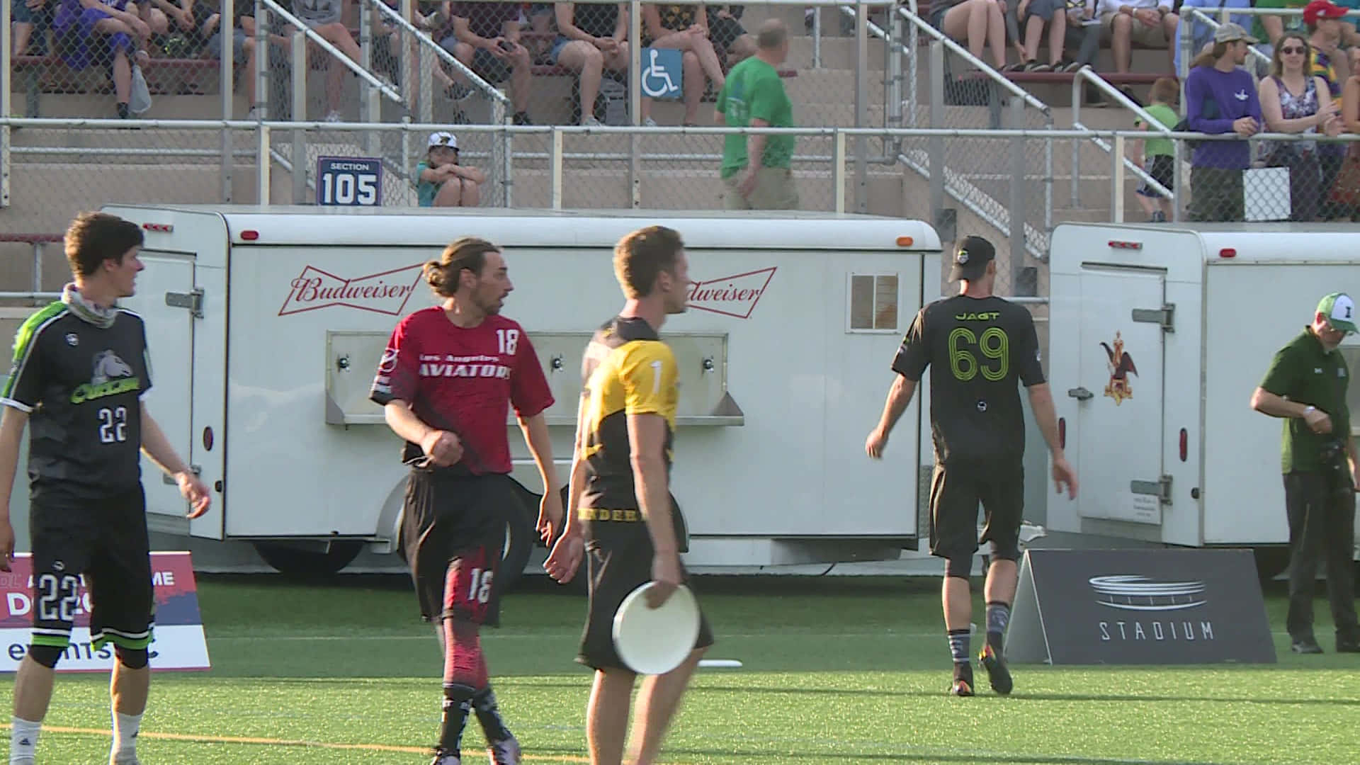 พื้นหลังนักกีฬาระดับอоллสตาร์ AUDL 1920x1080 กีฬาจานบิน วอลเปเปอร์