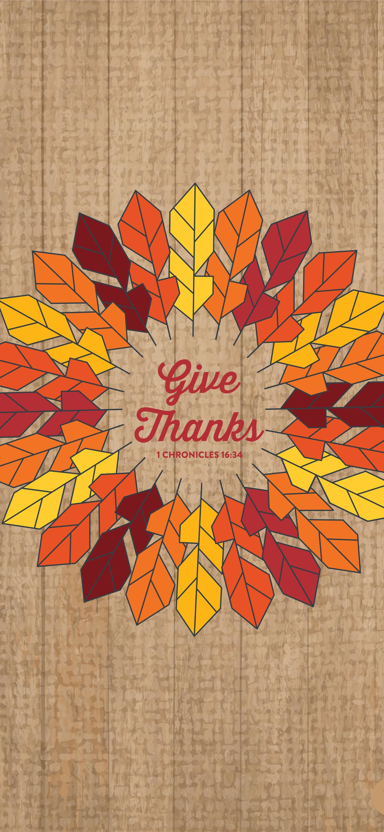 Autumn Leaves On Thanksgiving iPhone วอลเปเปอร์
