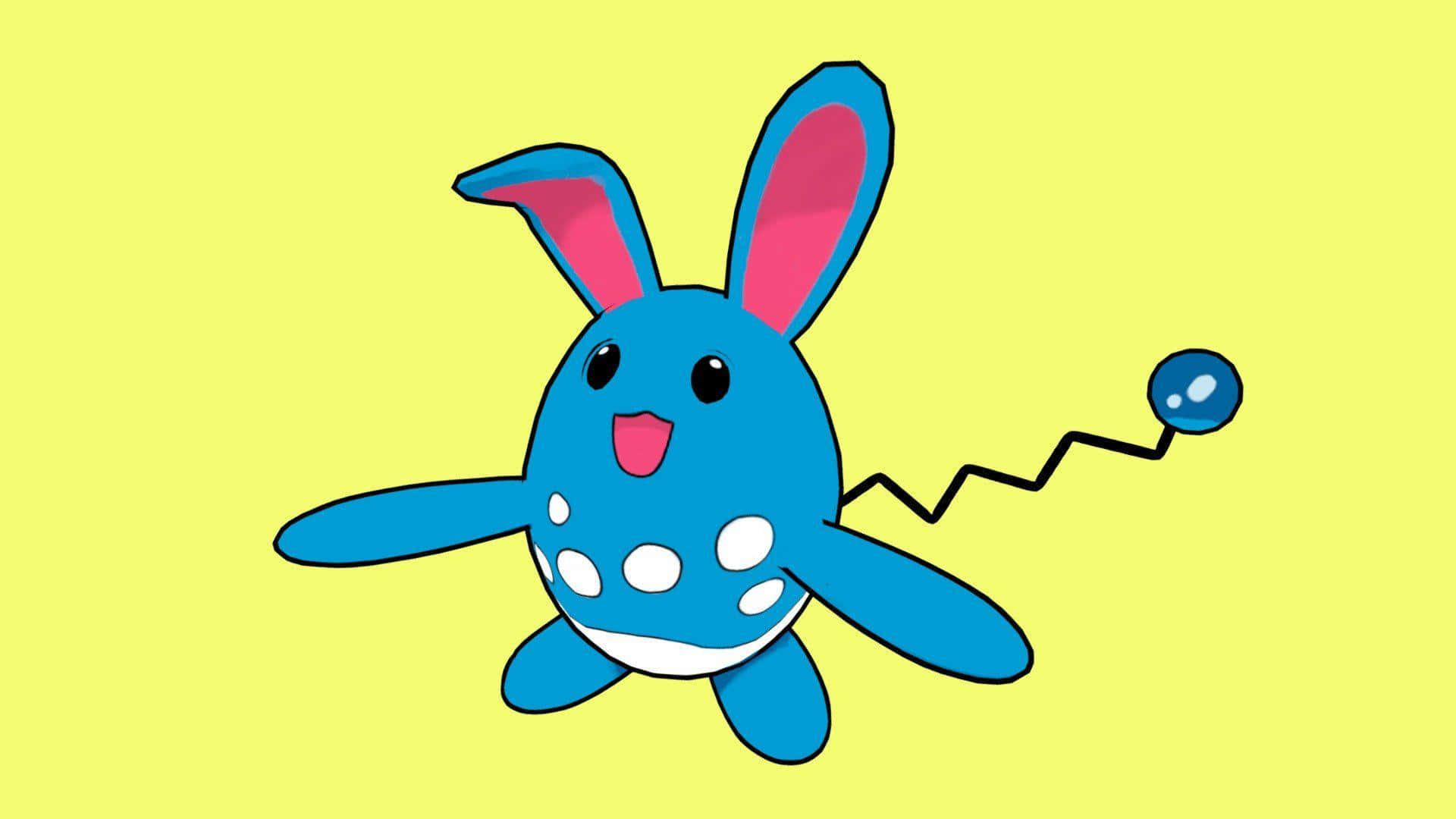 พื้นหลังสีเหลือง Azumarill วอลเปเปอร์