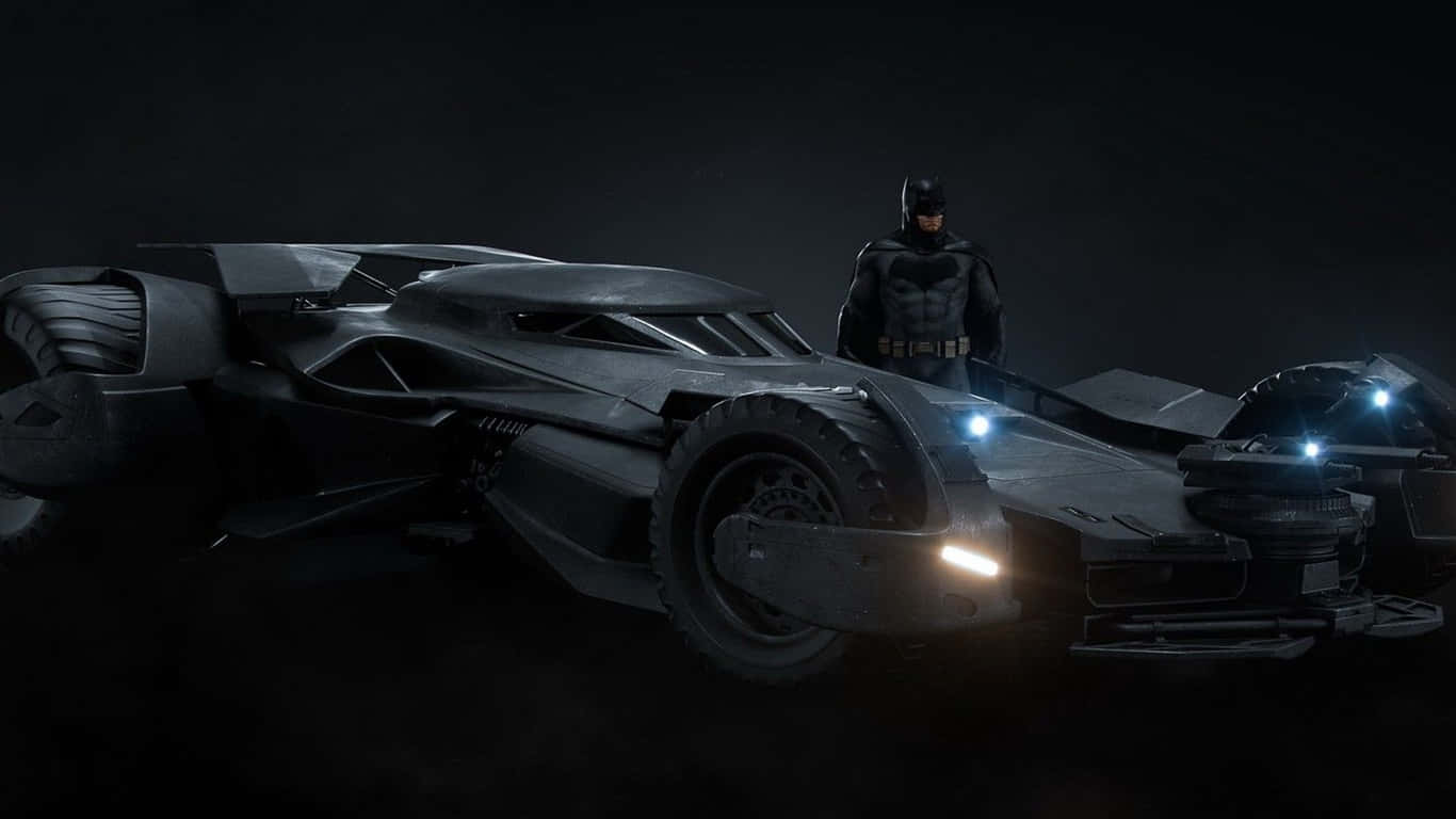 พื้นหลังรถแบทะโมบิล Batman ขนาด 1366x768 วอลเปเปอร์