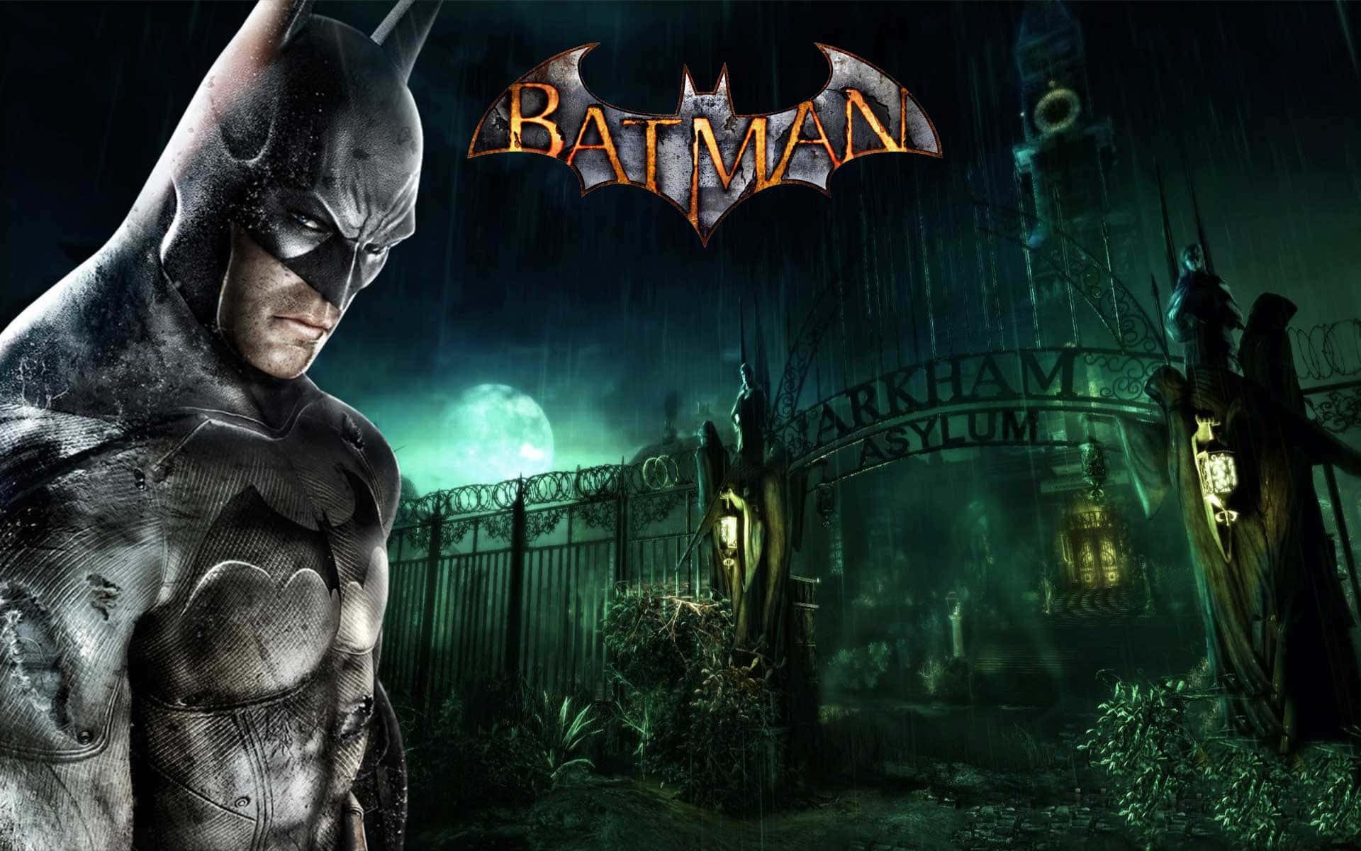 โปสเตอร์เกมผจญภัย Batman Arkham Asylum วอลเปเปอร์