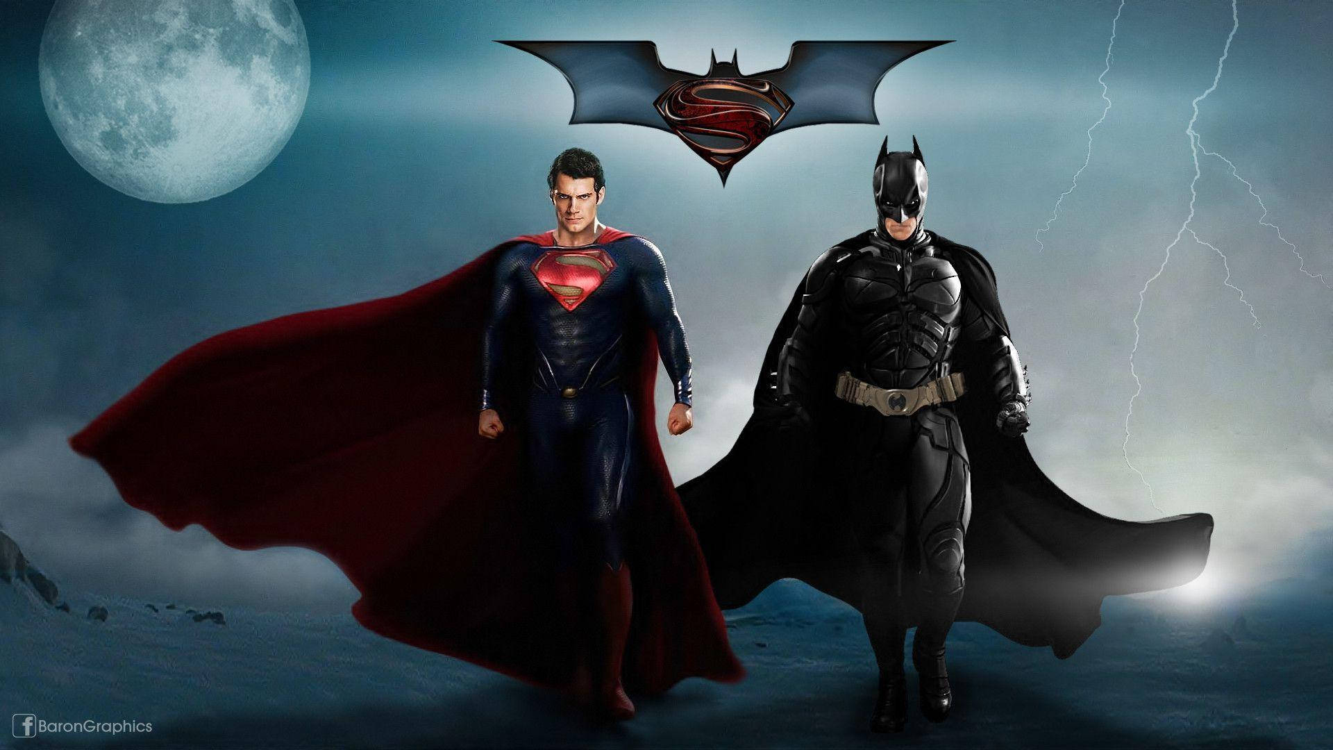 โลโก้ Batman และ Superman วอลเปเปอร์