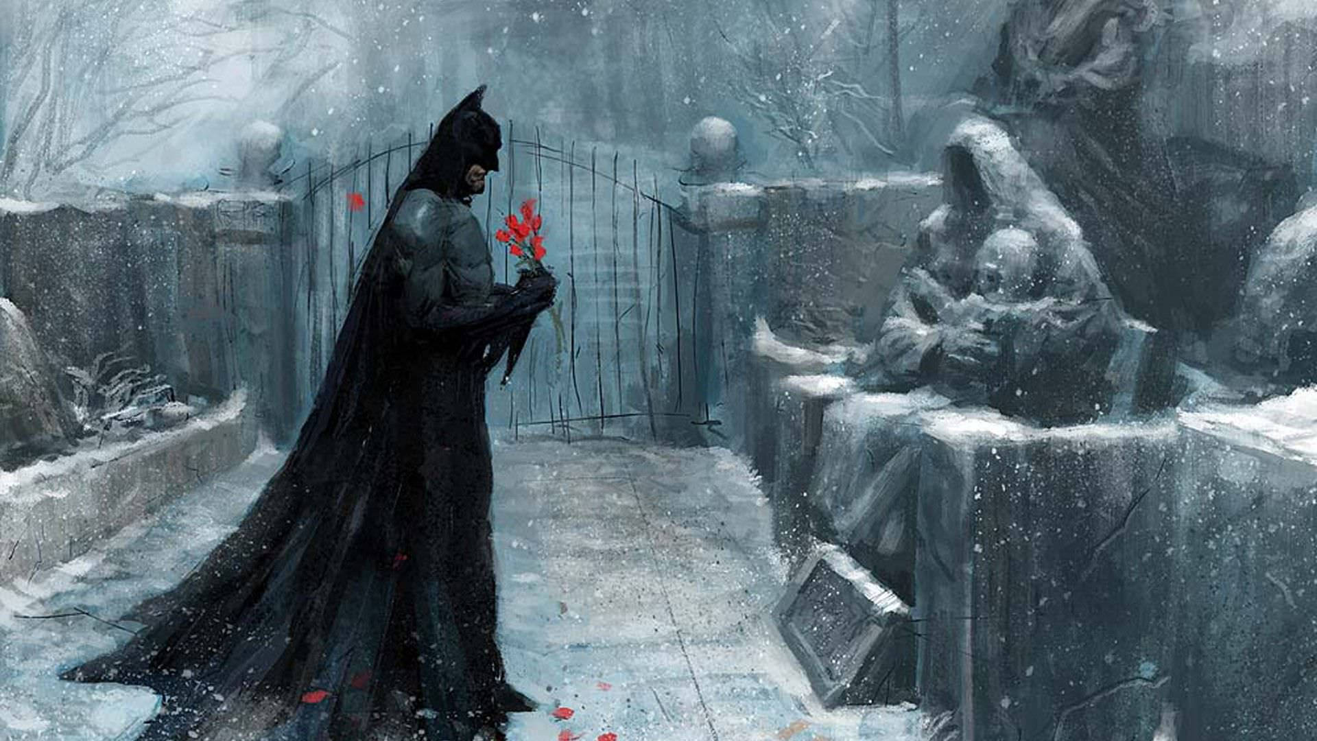 ภาพวาด Batman ในสุสาน วอลเปเปอร์
