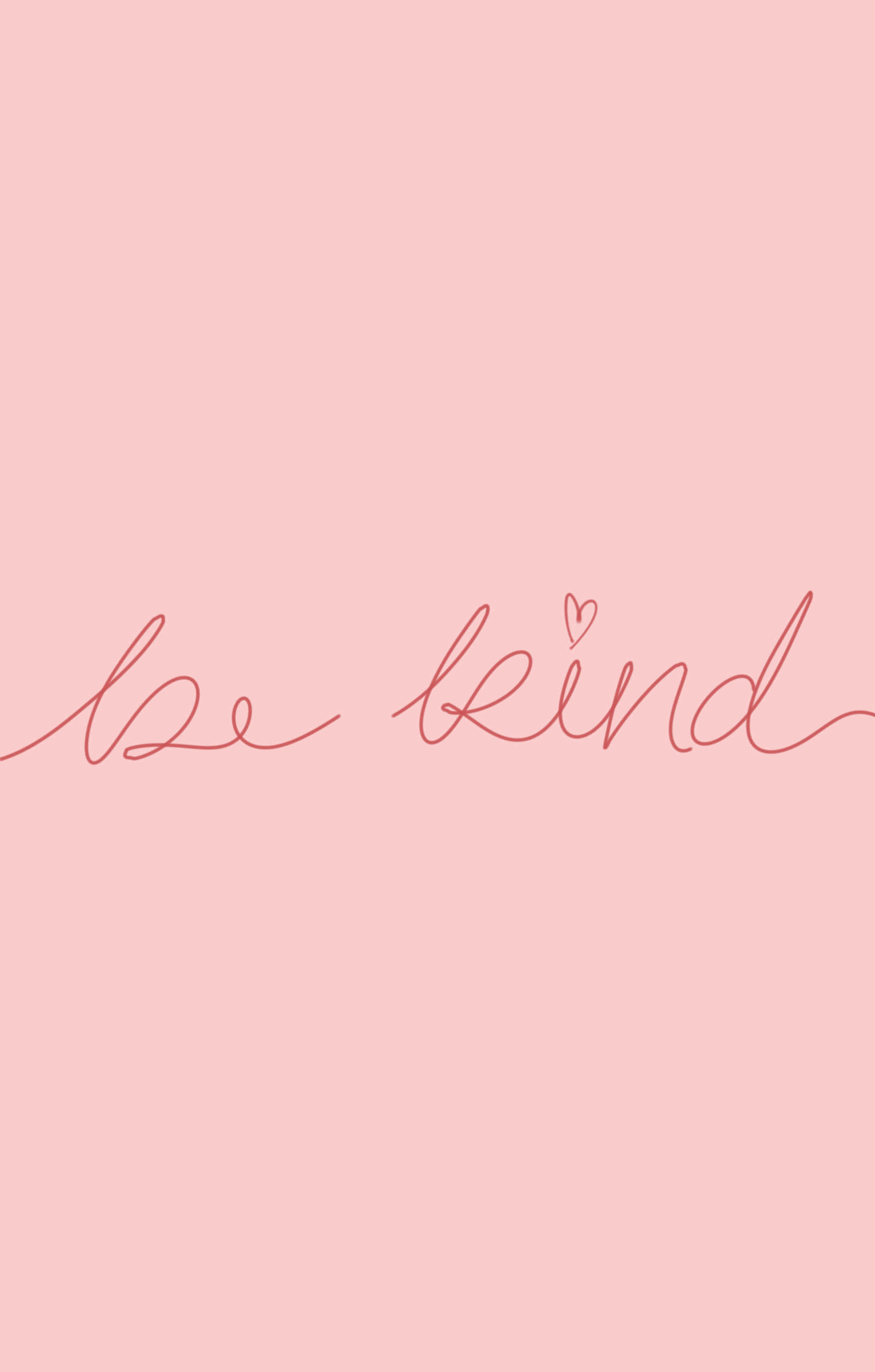 ข้อความเขียนด้วยมือ be kind บนพื้นหลังสีชมพู วอลเปเปอร์