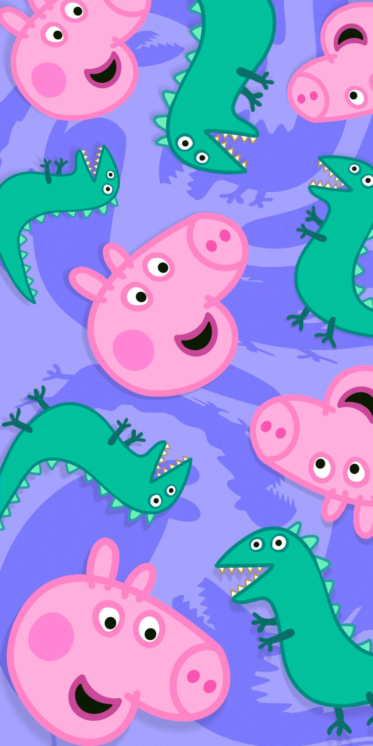 Big Lizard และ Peppa Pig iPhone วอลเปเปอร์