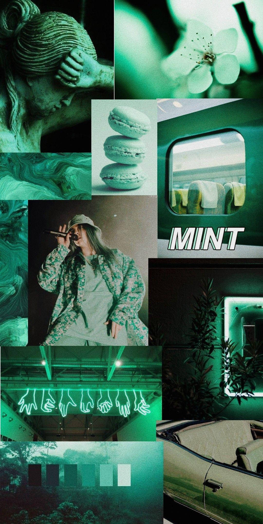 มินต์เขียวสไตล์ Billie Eilish วอลเปเปอร์