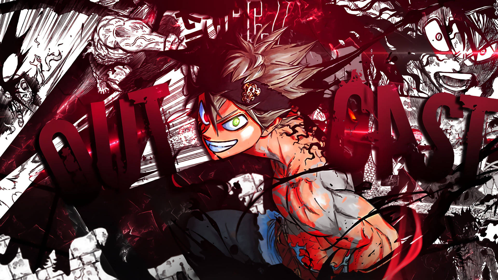 Black Clover 4K Asta ผู้ถูกขับไล่ — อนิเมะมืด GIF วอลเปเปอร์