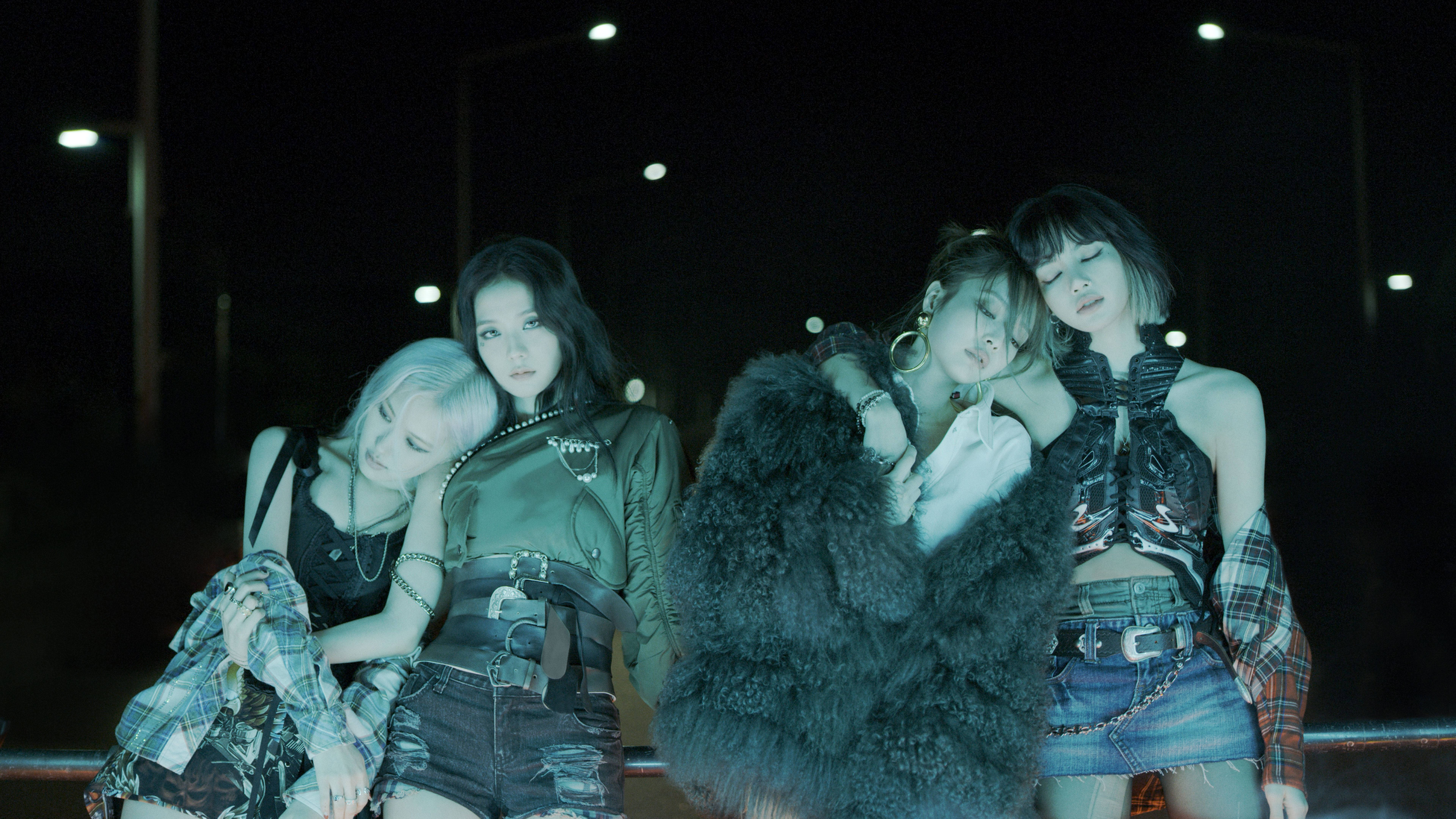 วอลเปเปอร์ Blackpink ชุดดำสำหรับเดสก์ท็อป วอลเปเปอร์