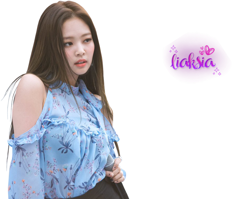 Blackpink สมาชิกเสื้อดอกไม้สีฟ้า วอลเปเปอร์
