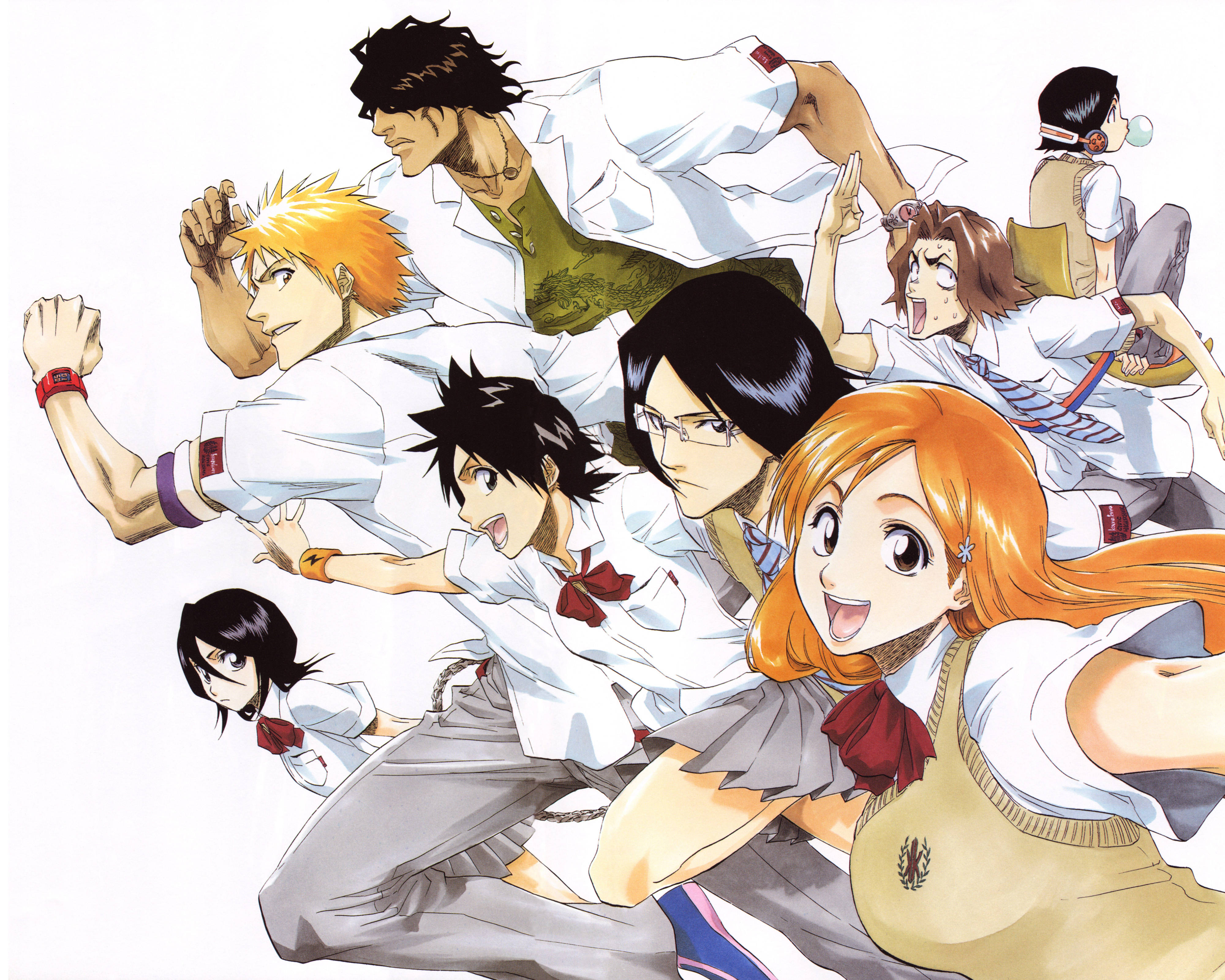 Bleach 4K Ultra HD ตัวละครหลัก Digital Art วอลเปเปอร์