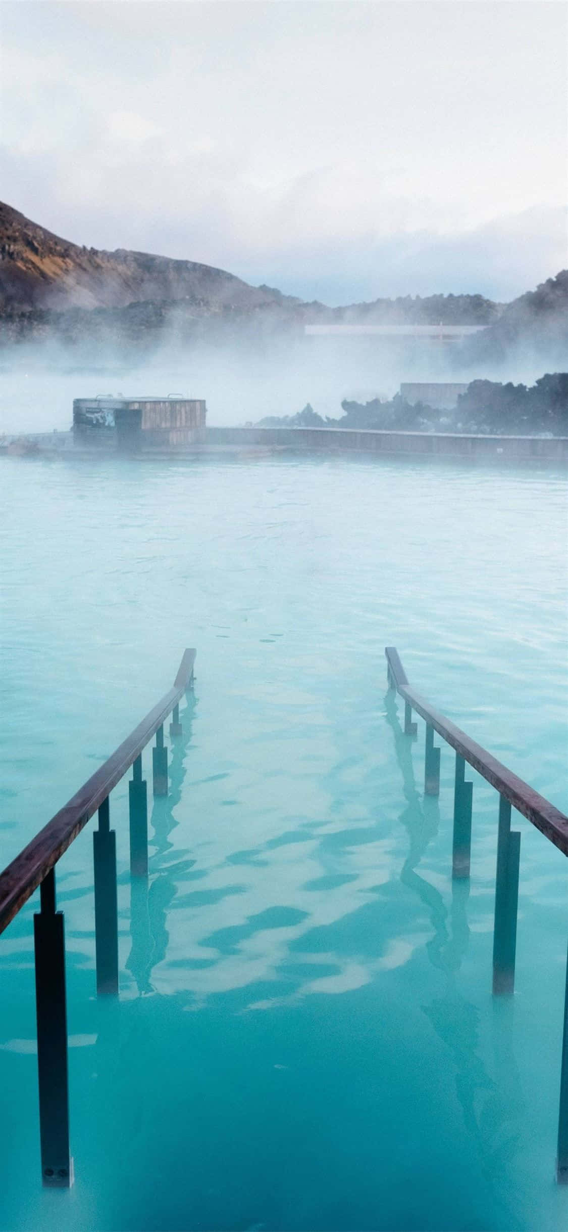 ภาพถ่ายพอร์เทรท Blue Lagoon ร้อนสีฟ้าที่ไอซ์แลนด์ วอลเปเปอร์