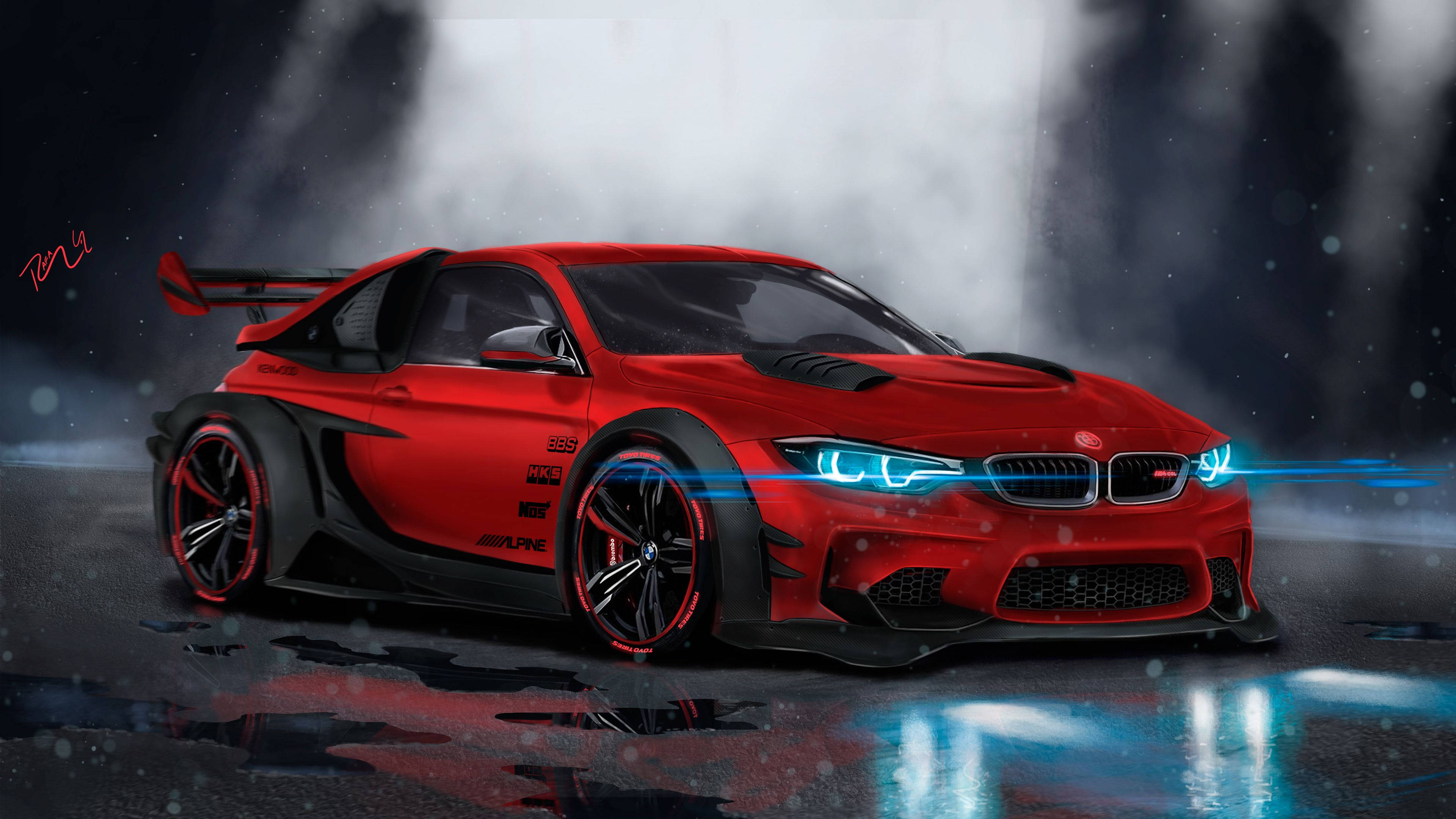รถ BMW คอนเซ็ปต์อาร์ต 4K วอลเปเปอร์