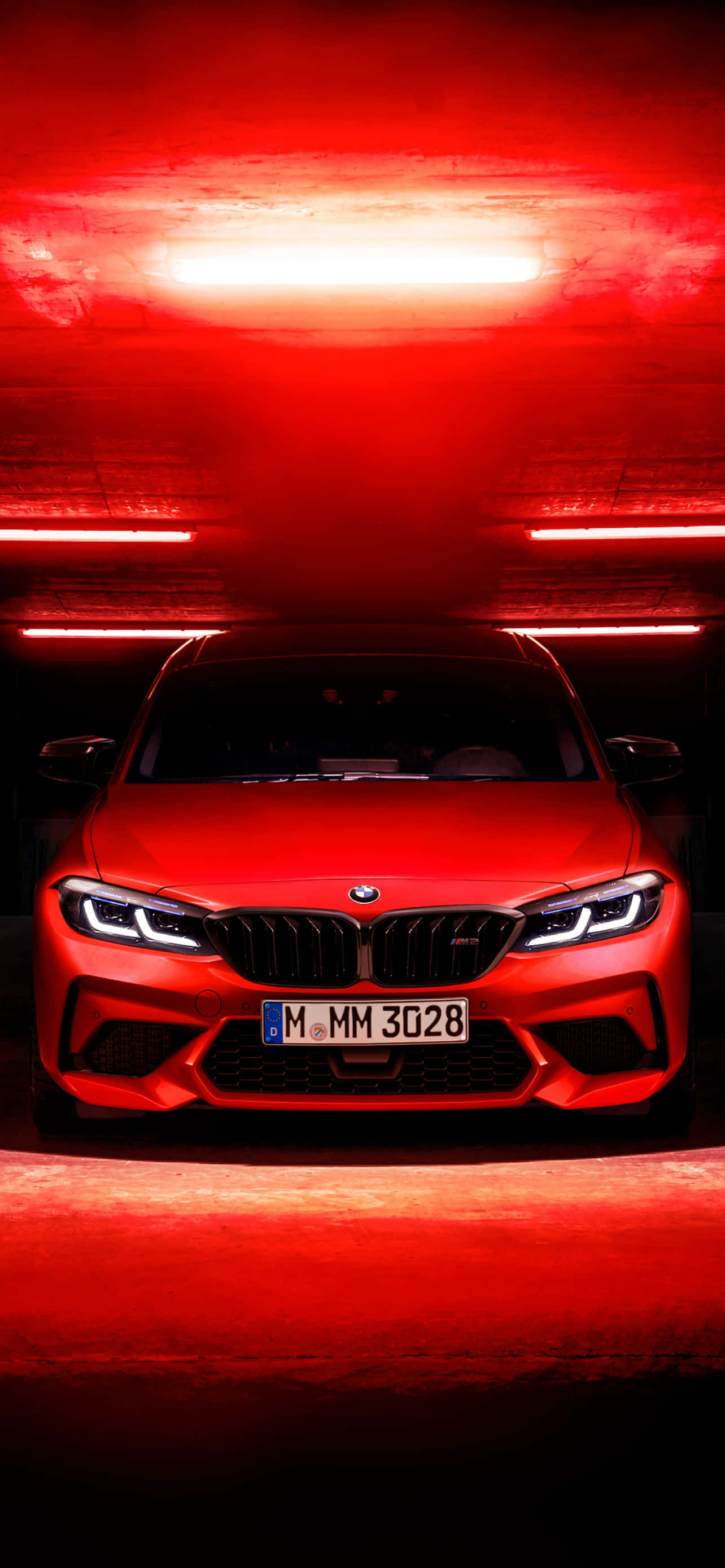 พื้นหลังรถ BMW สีแดงสด วอลเปเปอร์