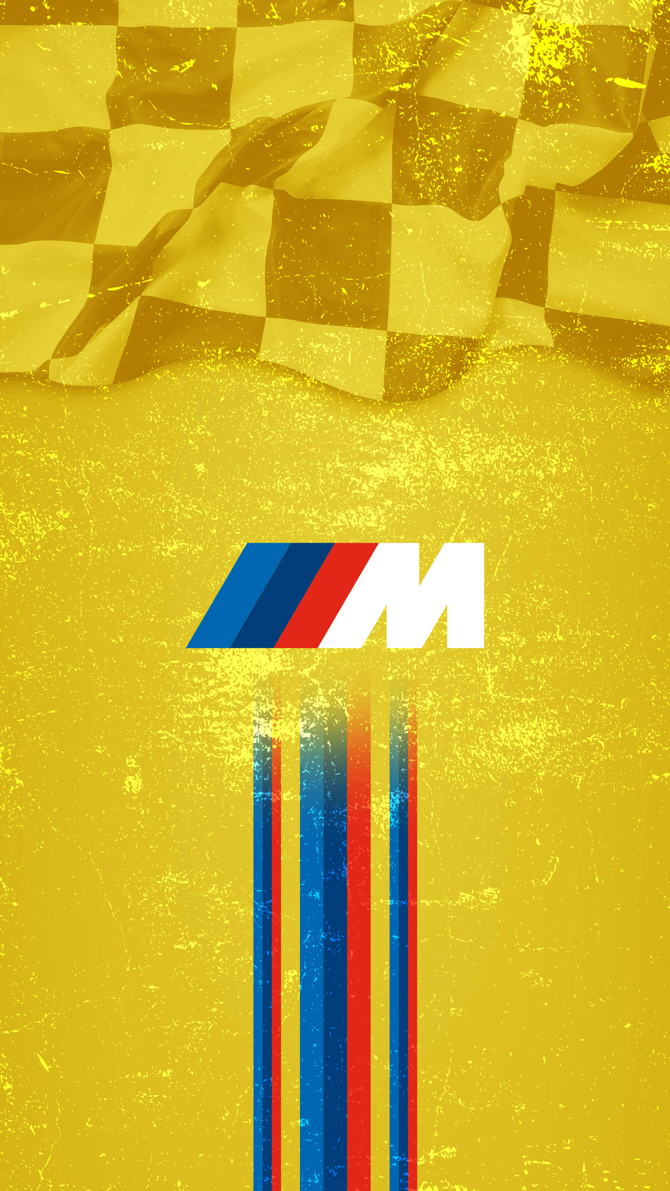 ธงแข่งสีเหลืองโลโก้ BMW M วอลเปเปอร์