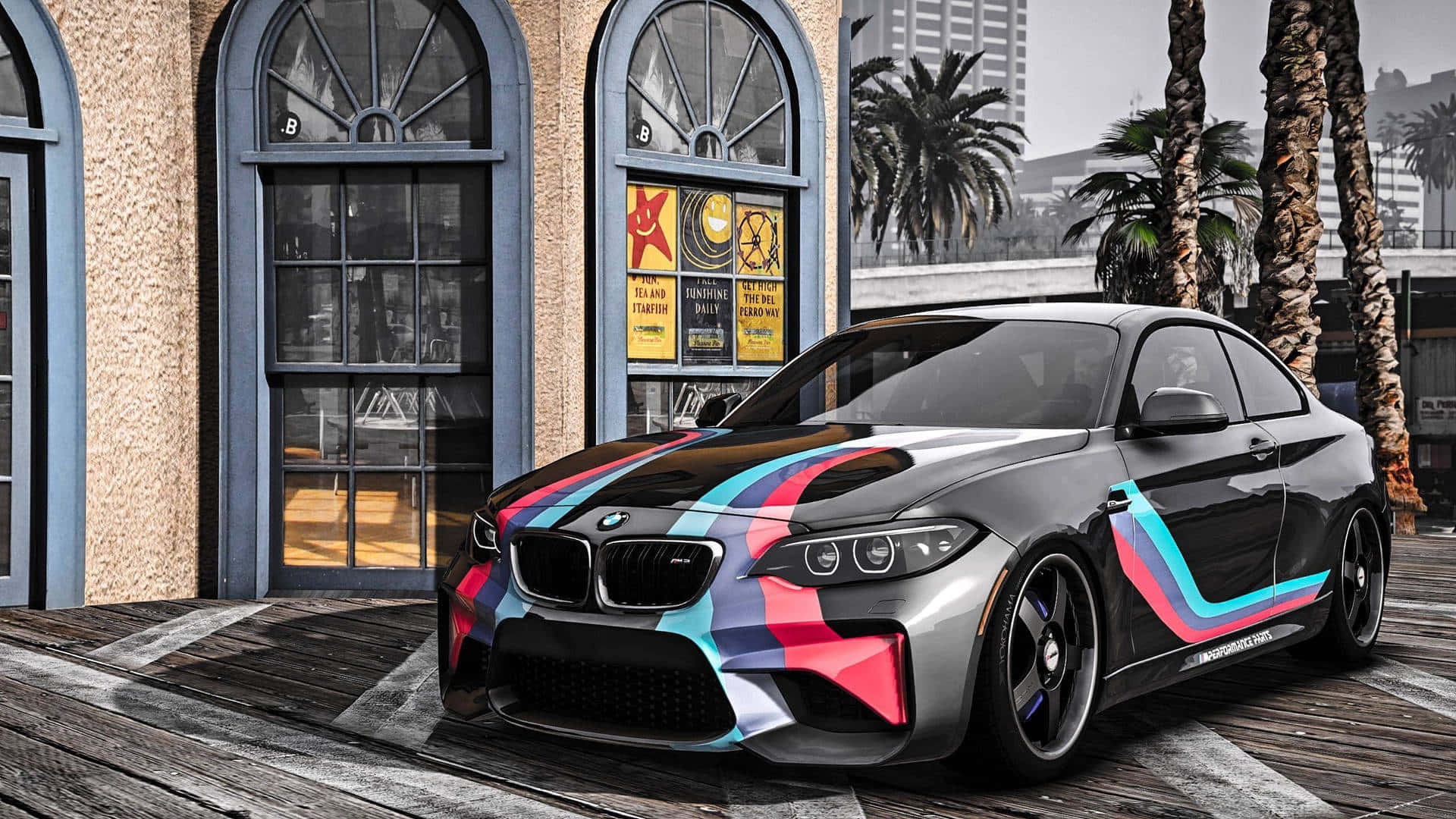 พื้นหลัง BMW M2 สีดำ 1920x1080 M Series วอลเปเปอร์